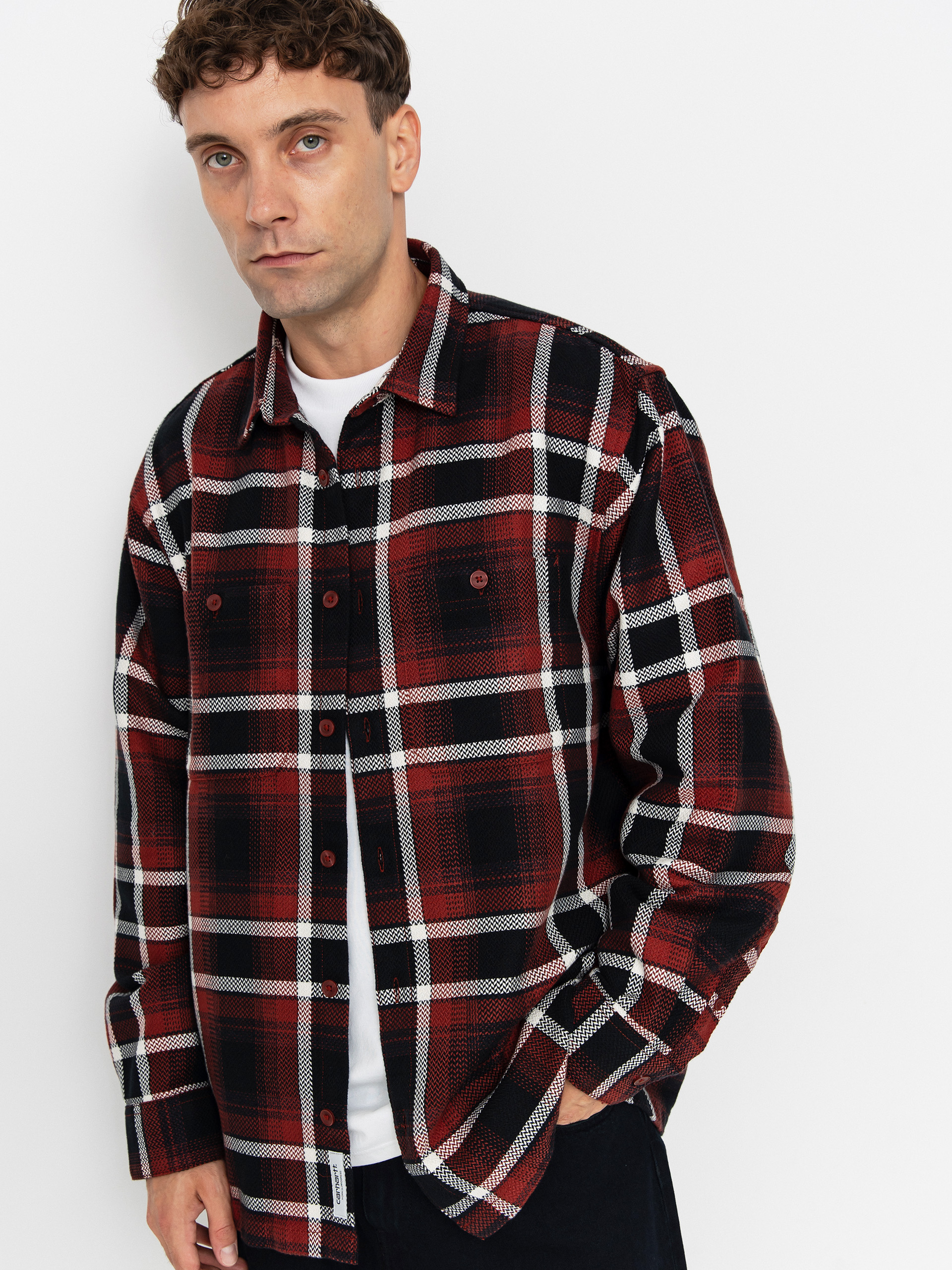 Carhartt WIP Vaughn Hemd (vaughn check/dark brick)
