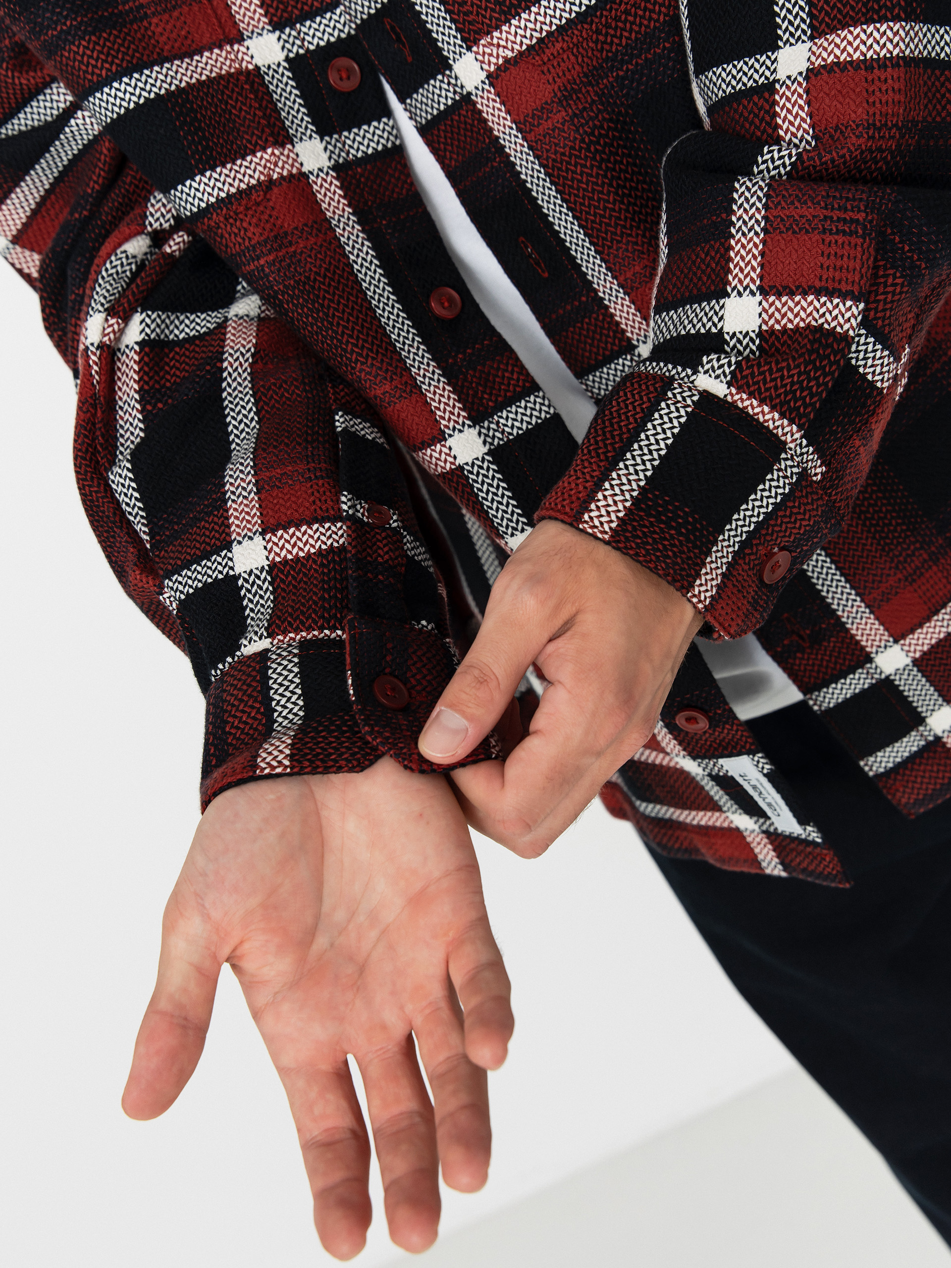 Carhartt WIP Vaughn Shirt (vaughn check/dark brick)