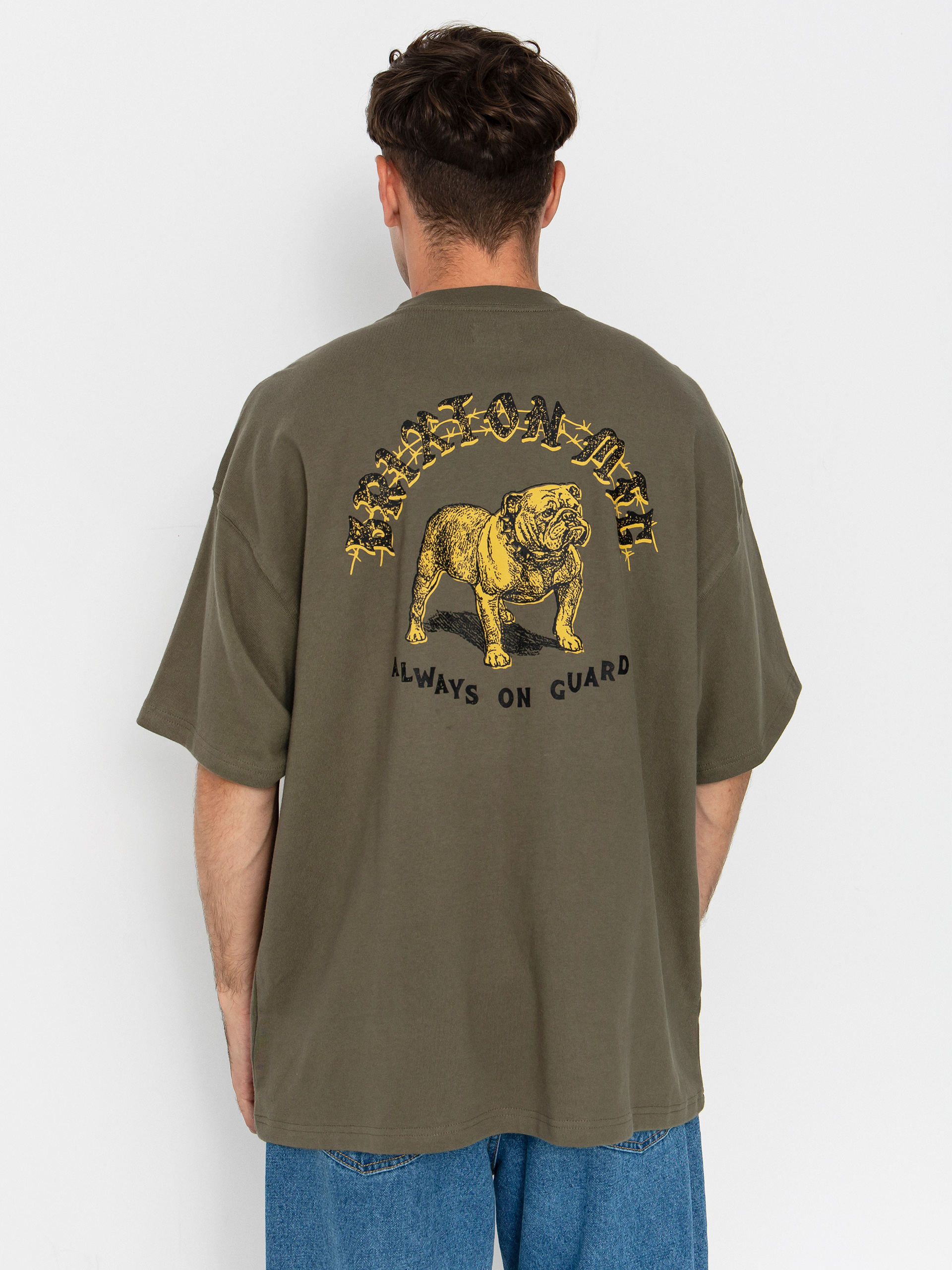 Brixton T-Shirt Bauer Hw Relaxed (olive surplus classic wash)