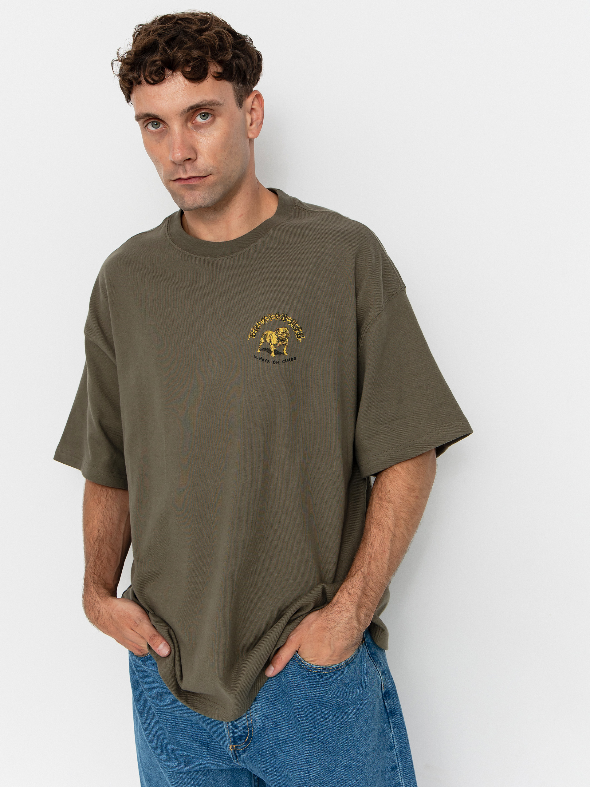 Brixton T-Shirt Bauer Hw Relaxed (olive surplus classic wash)