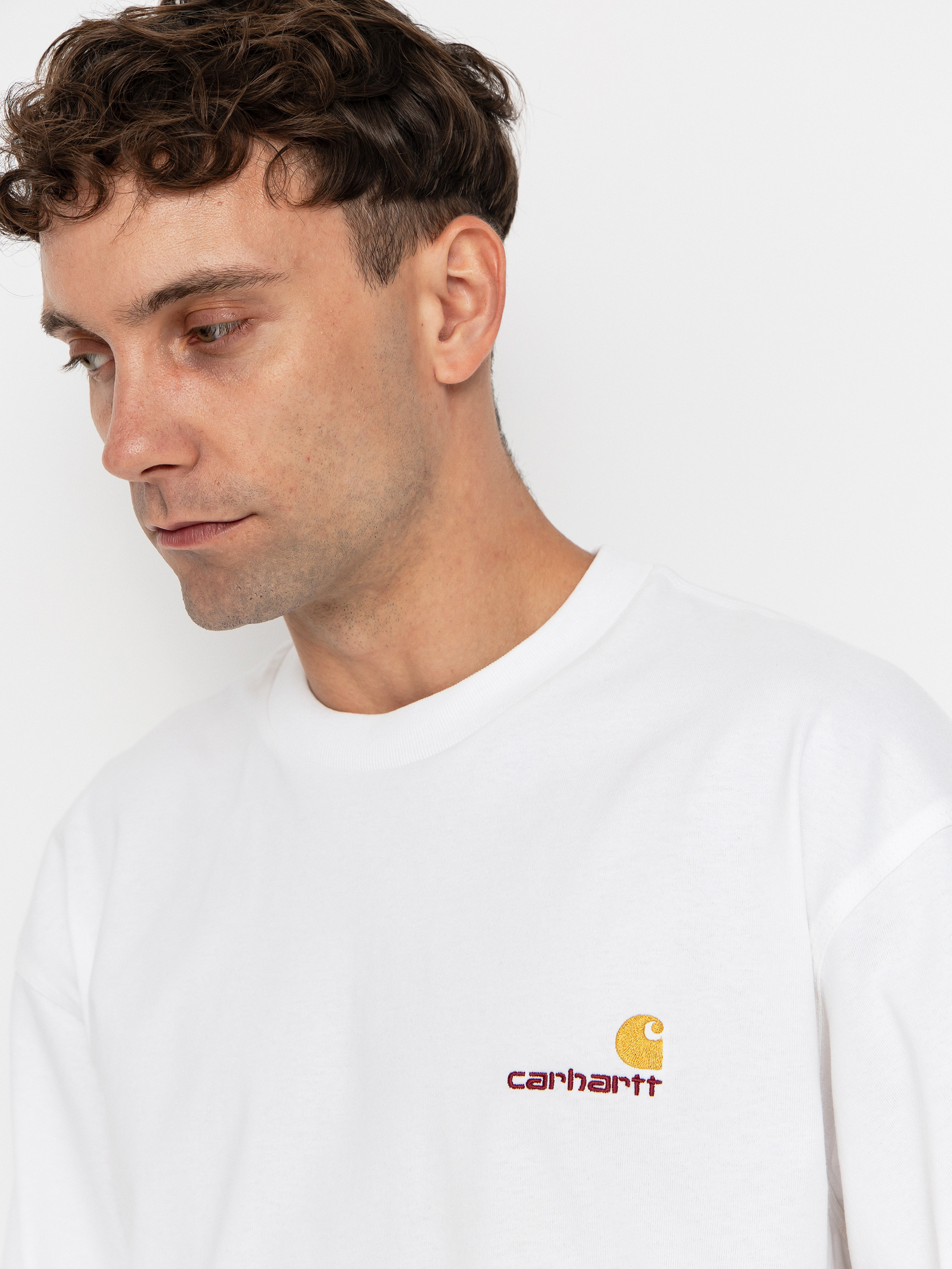 Carhartt WIP Longsleeve American Script (white)