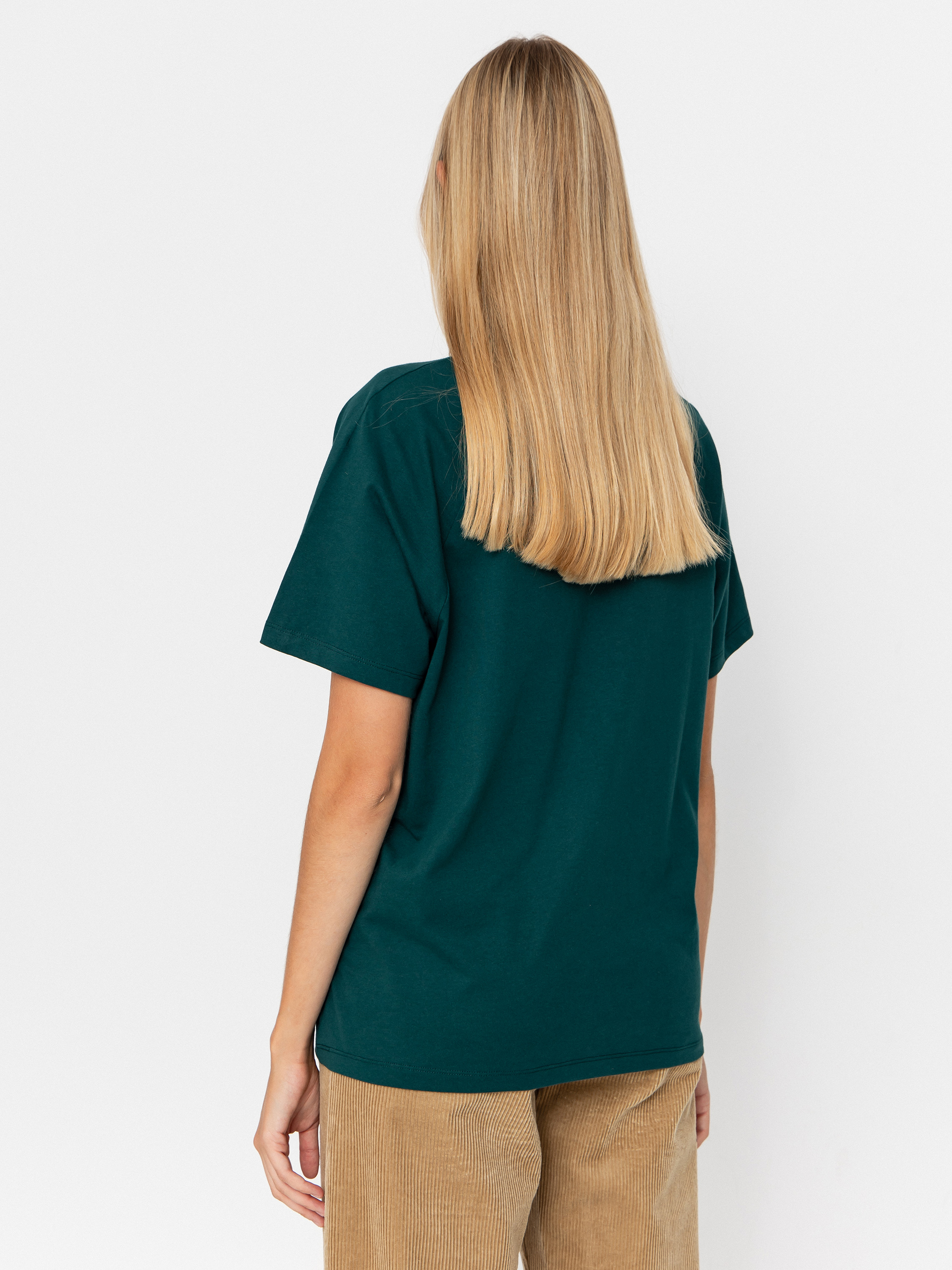 Carhartt WIP T-Shirt Signature Wmn (dark fir/glassy pink)