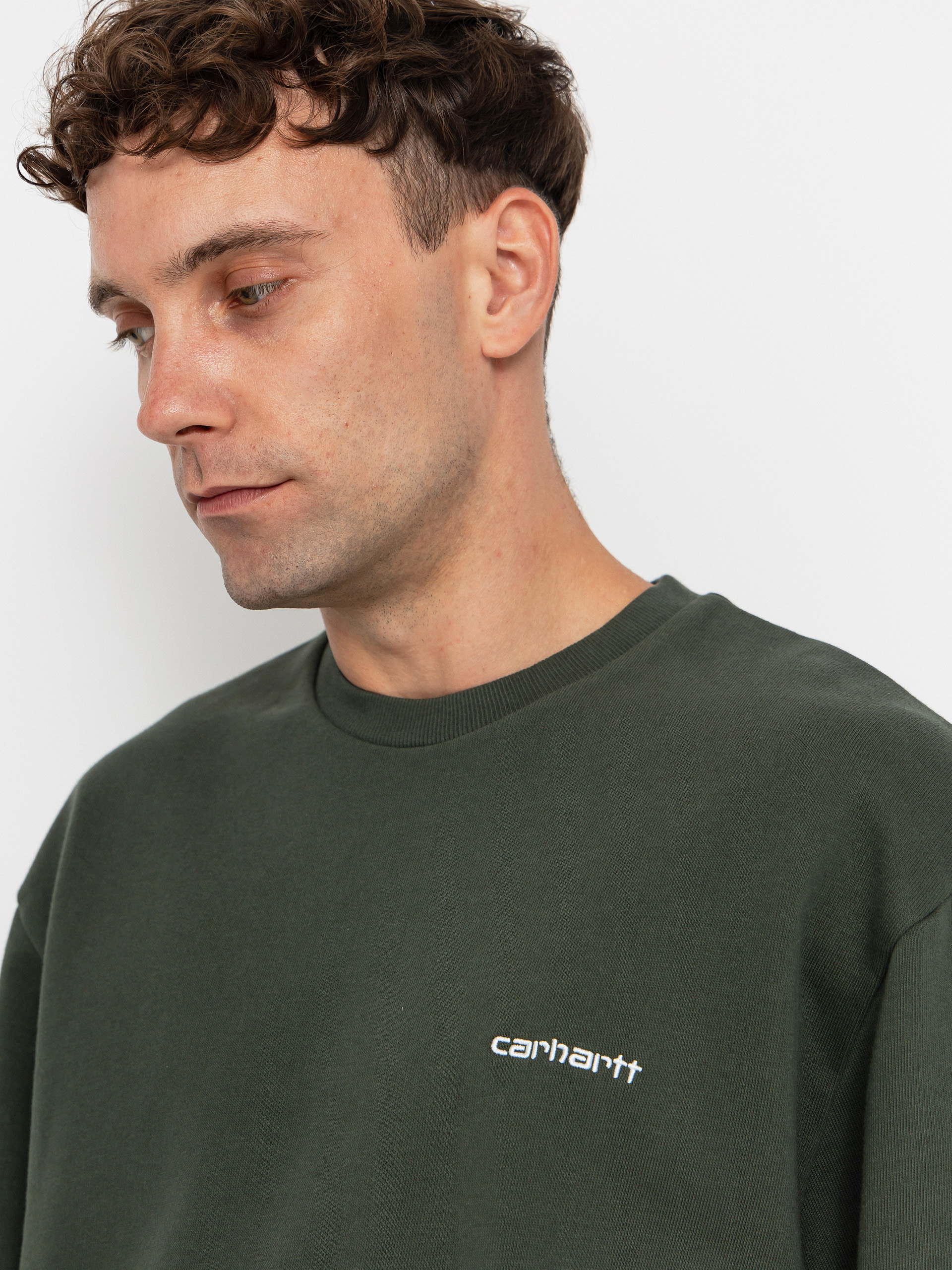 Carhartt WIP Sweatshirt Script Embroidery (opuntia/white)
