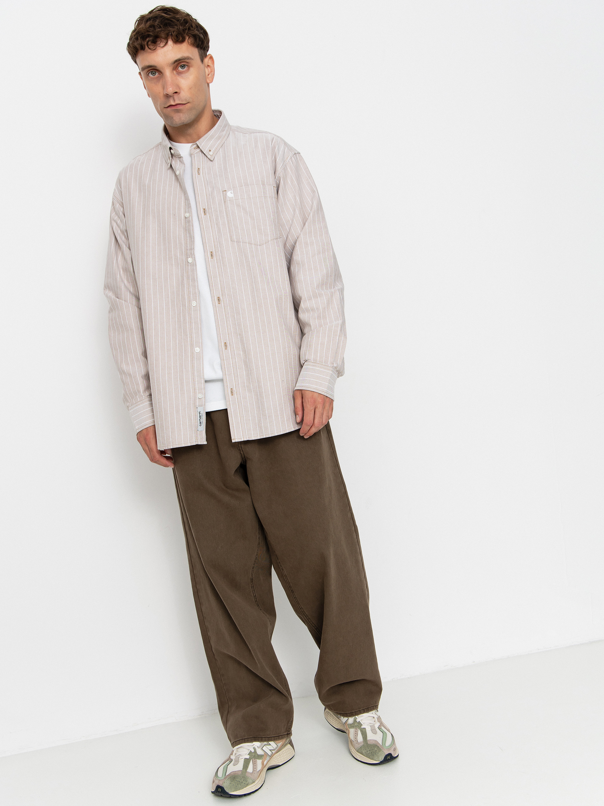 Carhartt WIP Shirt Cassel (cassel stripe/peanut/white)
