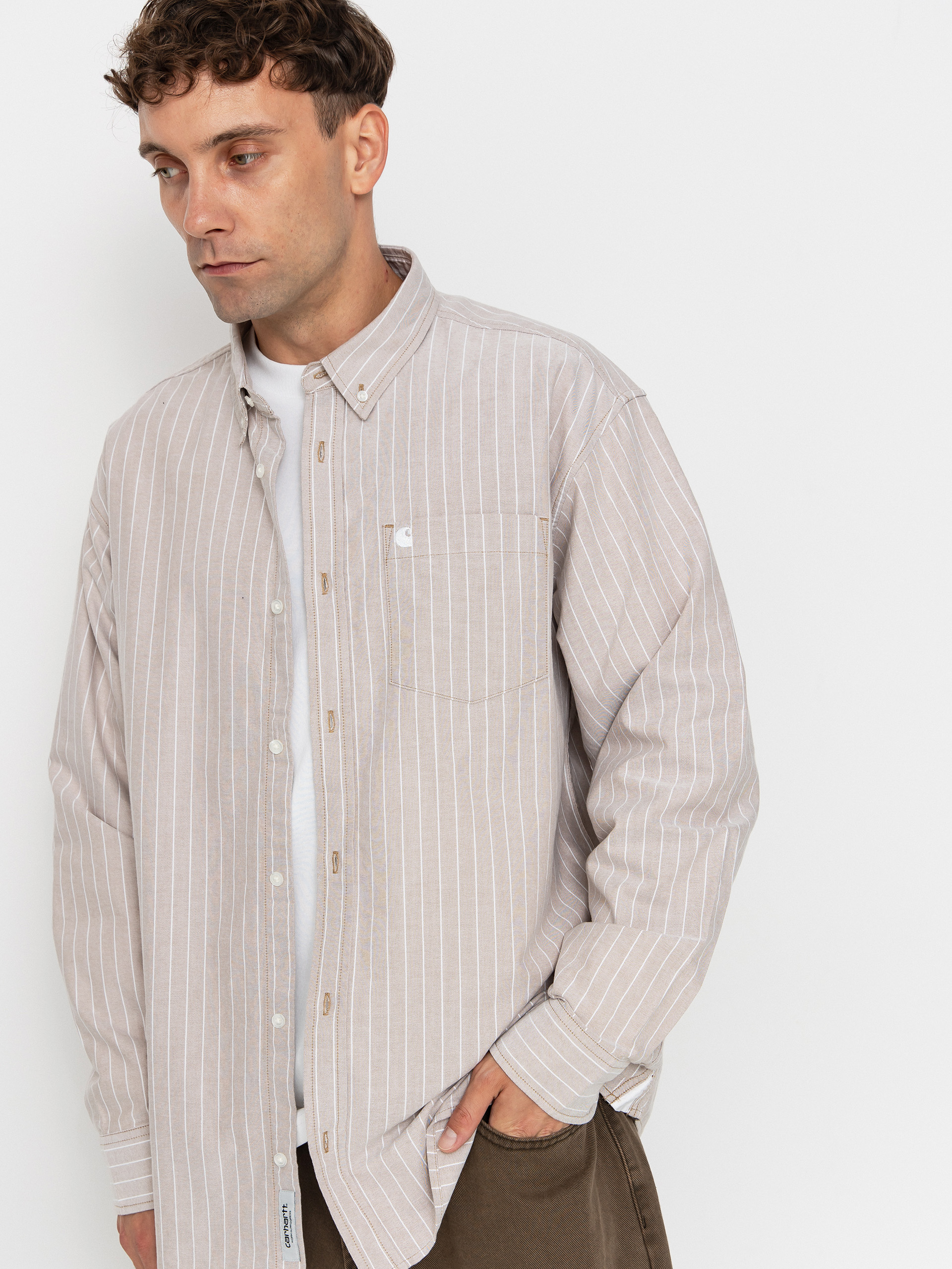 Carhartt WIP Hemd Cassel (cassel stripe/peanut/white)