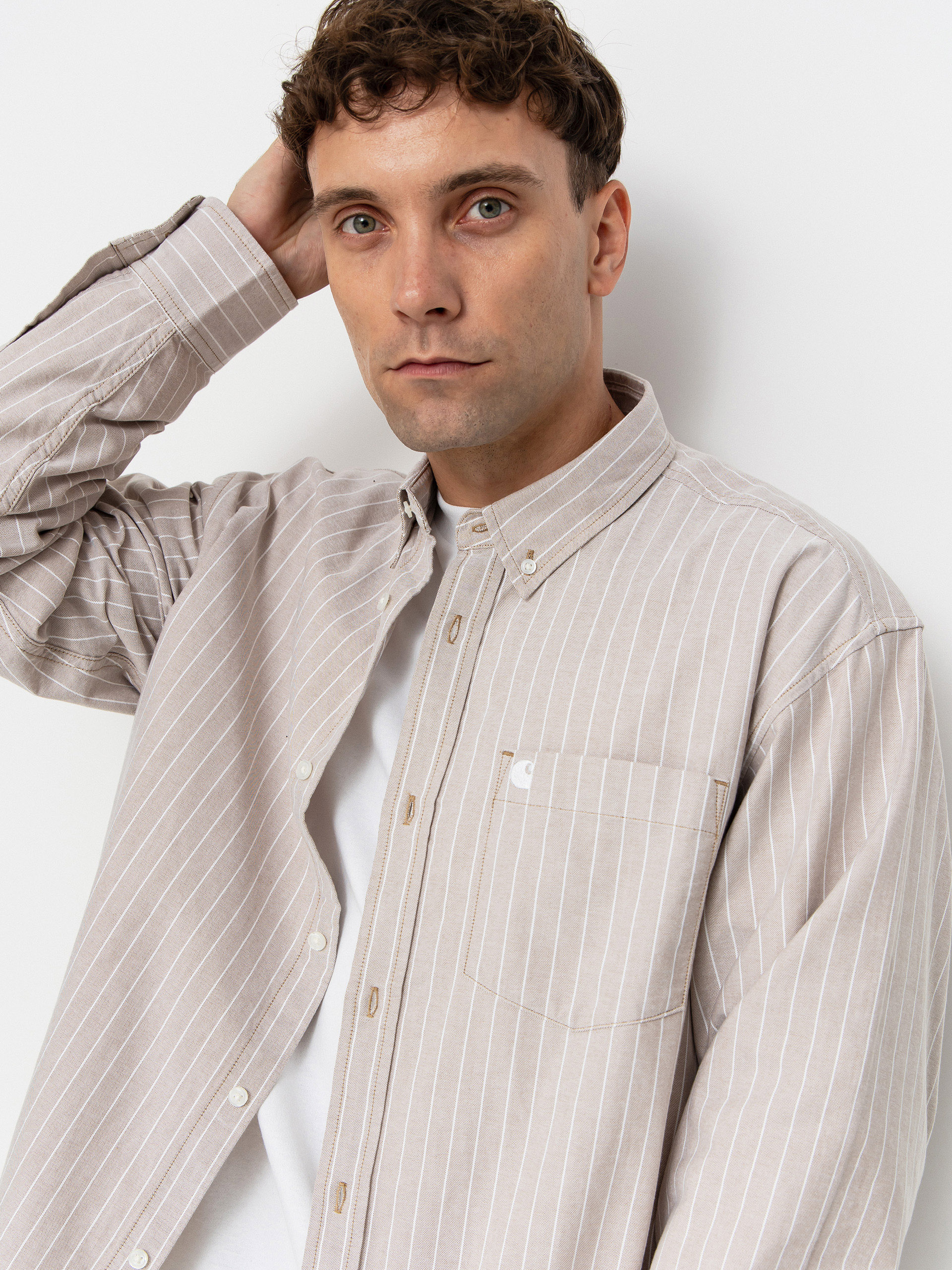 Carhartt WIP Hemd Cassel (cassel stripe/peanut/white)