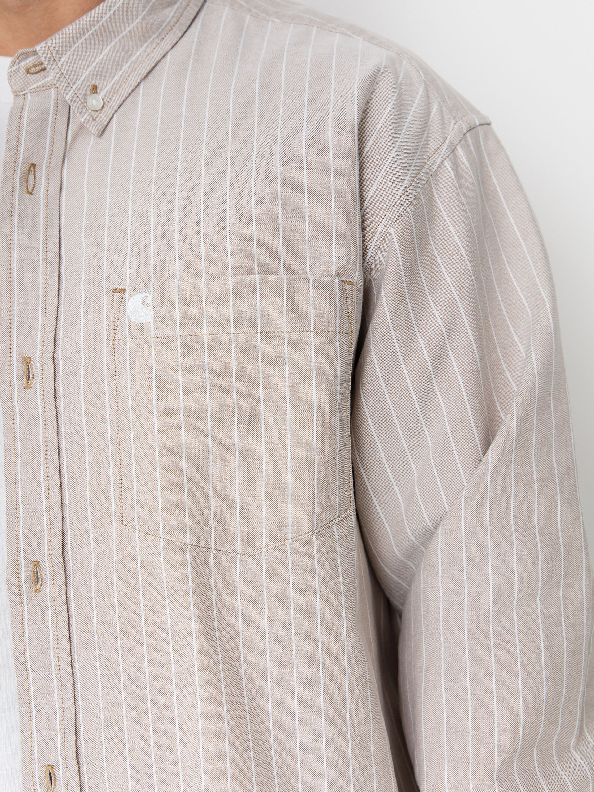 Carhartt WIP Hemd Cassel (cassel stripe/peanut/white)