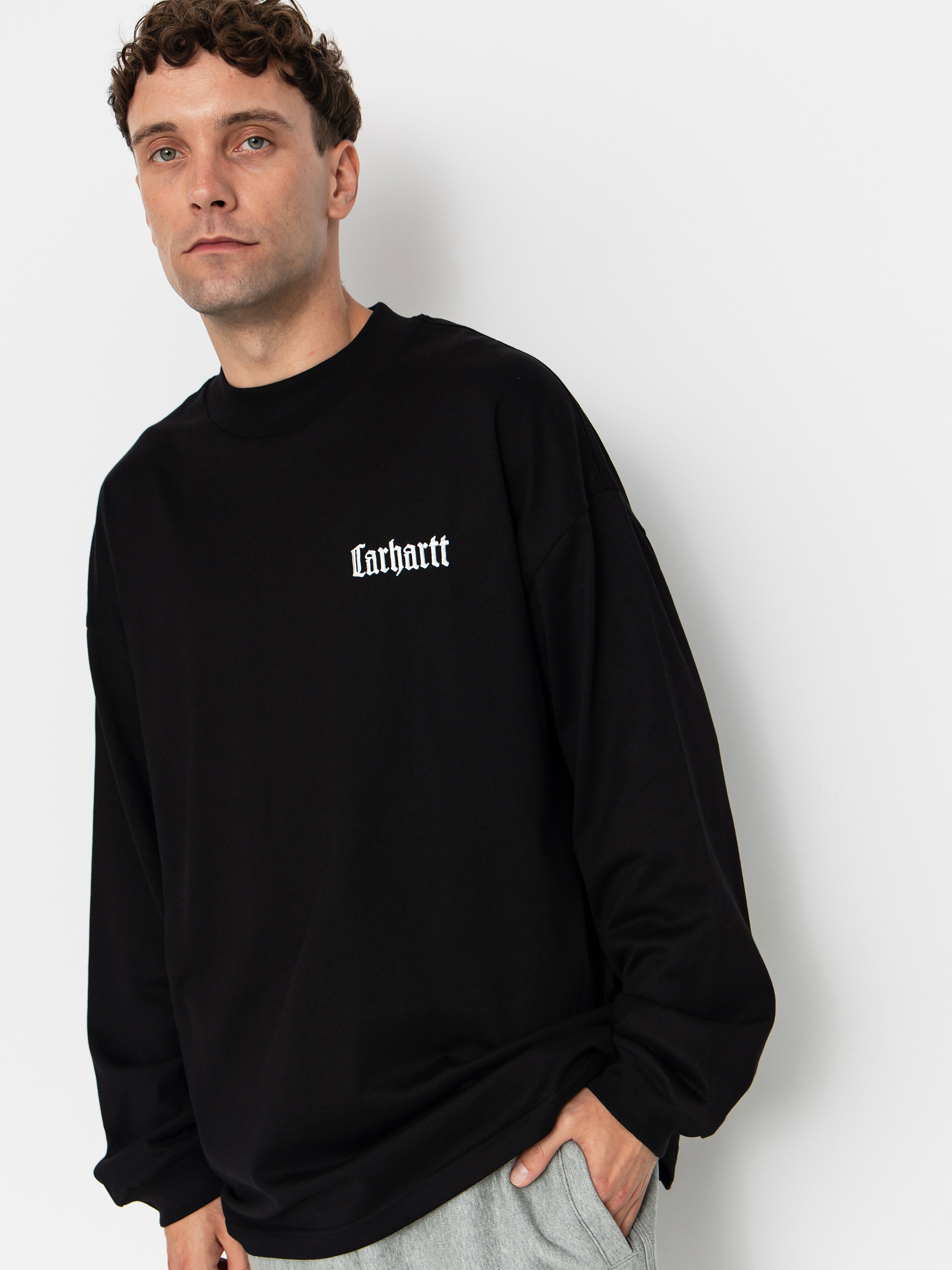 Carhartt WIP Longsleeve Schooling Mockneck - black (black/wax)