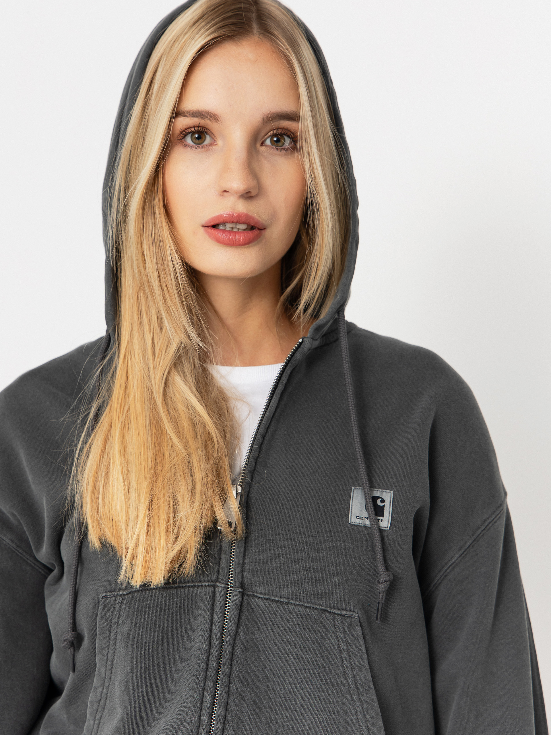 Carhartt WIP Nelson ZHD Wmn Hoodie (black/garment dyed)
