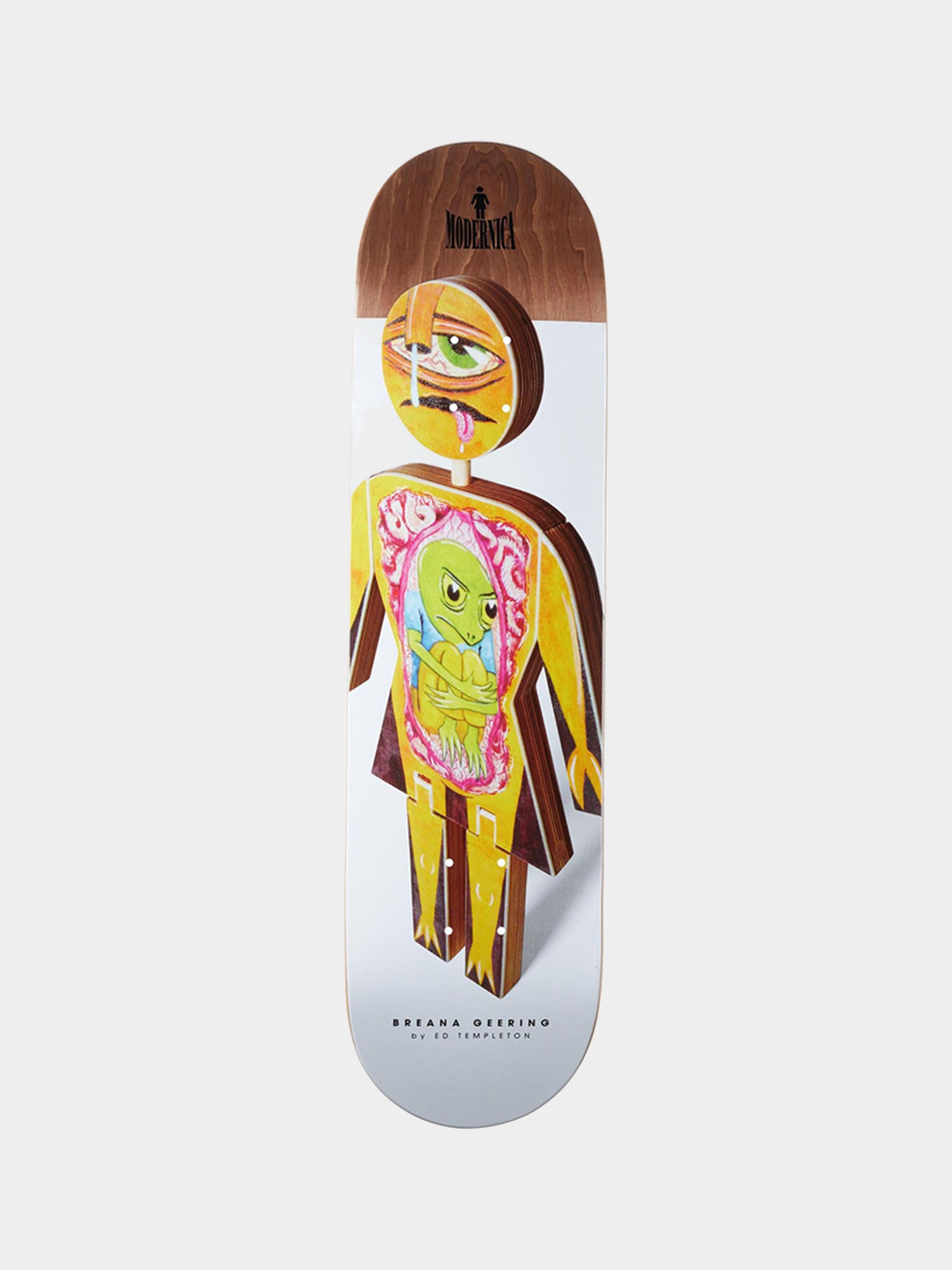 April Skateboards Deck Og Logo (white/gold)