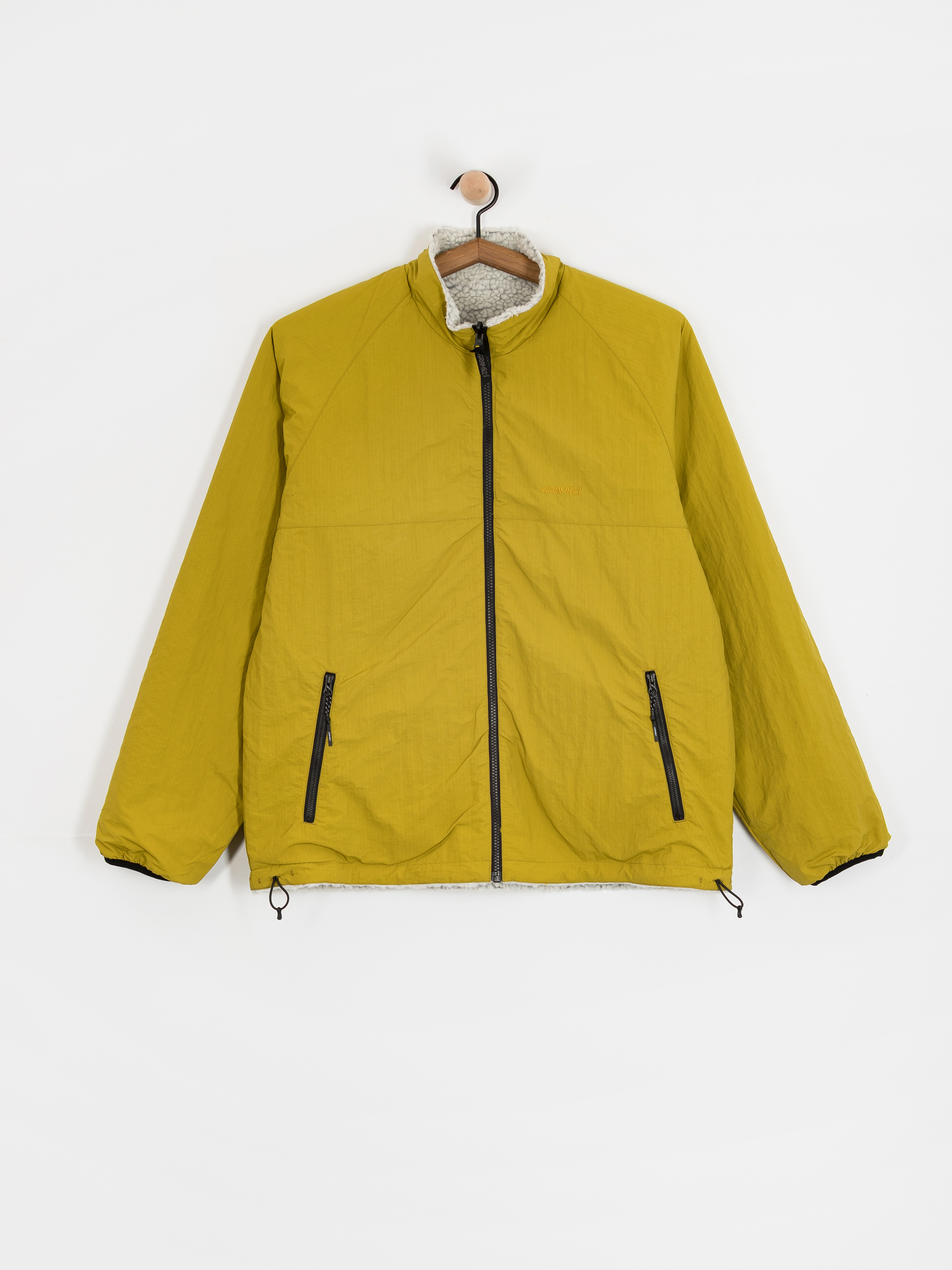 Gramicci Jacke Reversible Sherpa (natural/chartreuse)