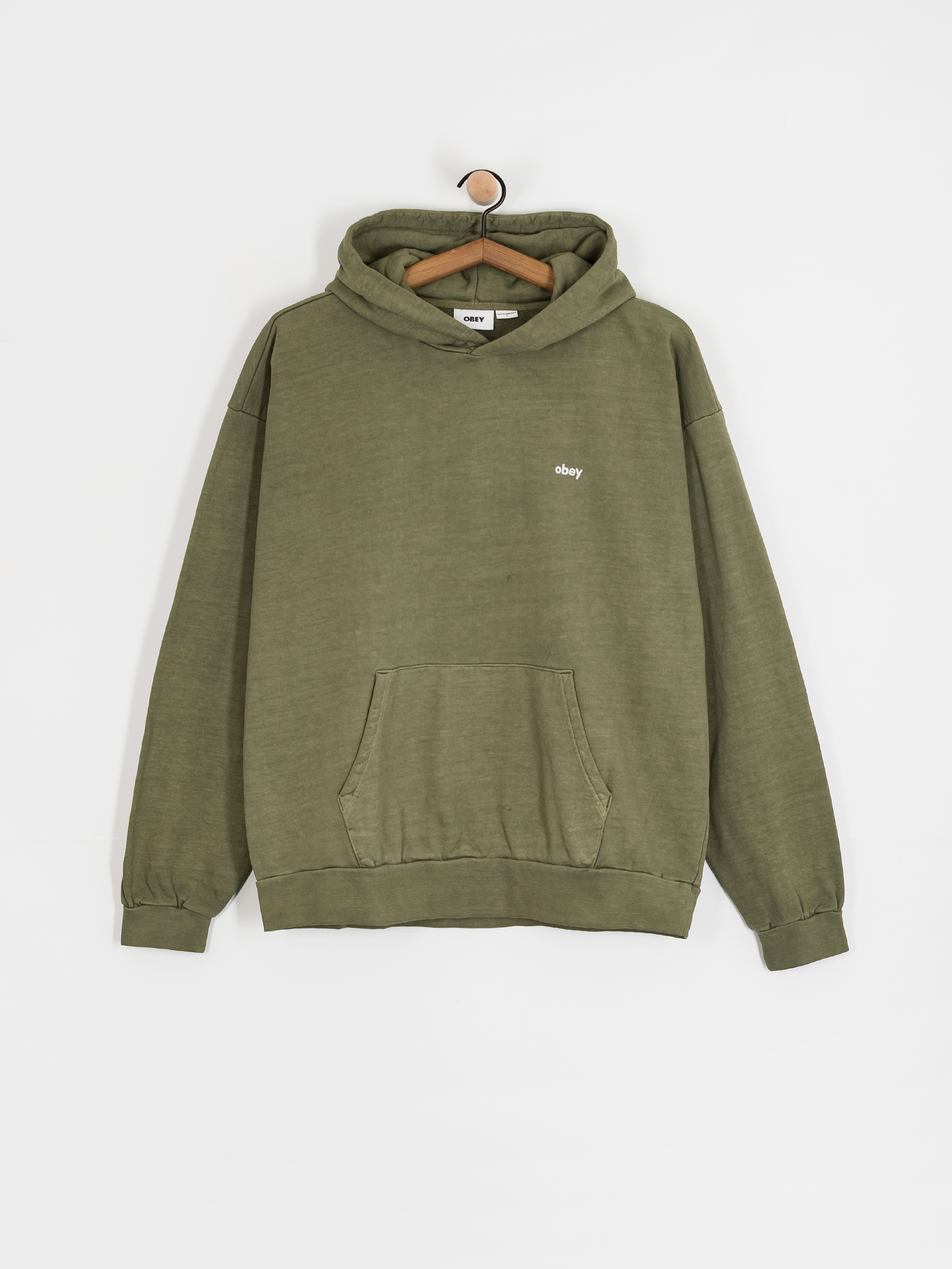 OBEY Hoodie Lowercase Pigment HD (pigment deep lichen green)