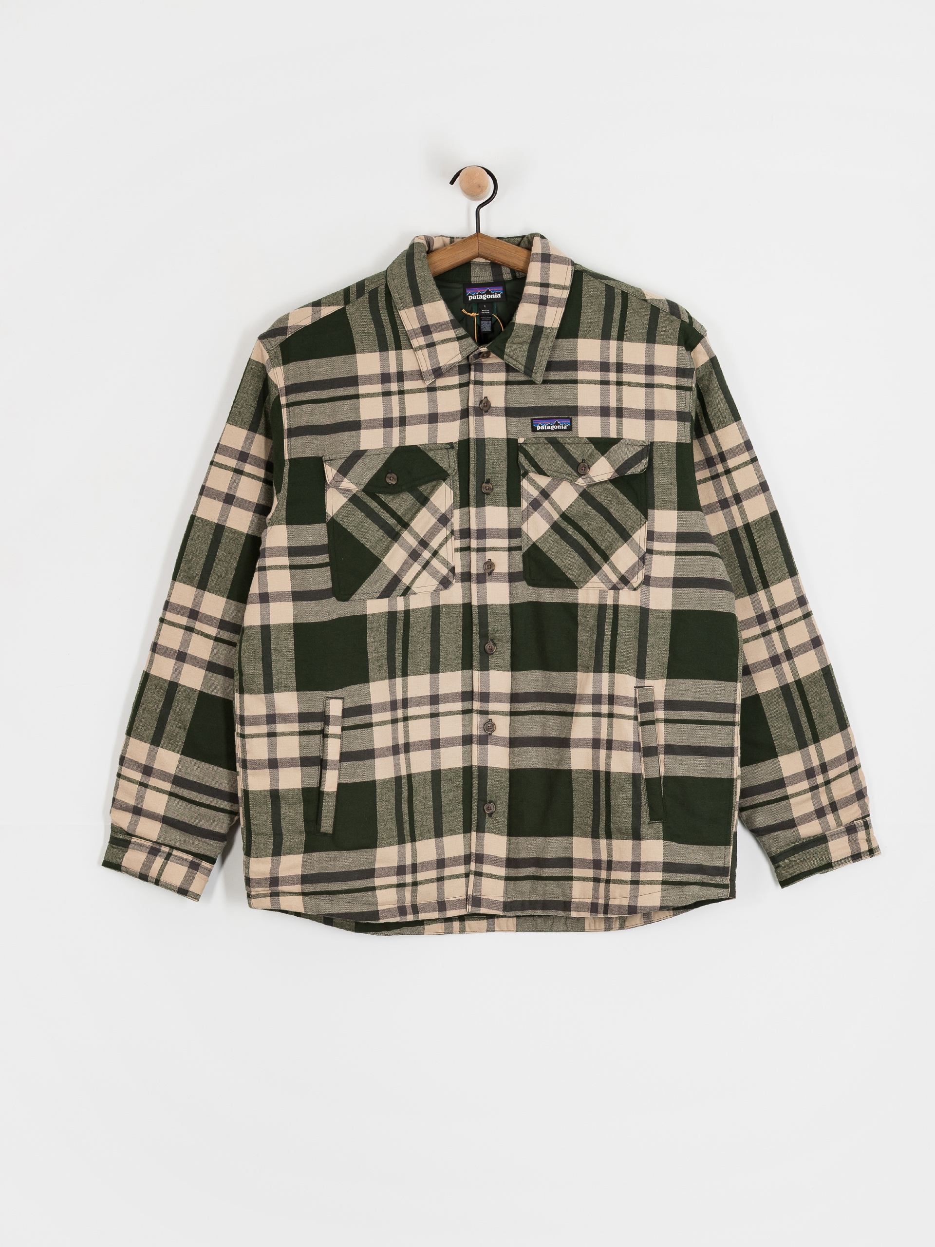 Patagonia Shirt LW Insulated Fjord Flannel (ashore old growth green)