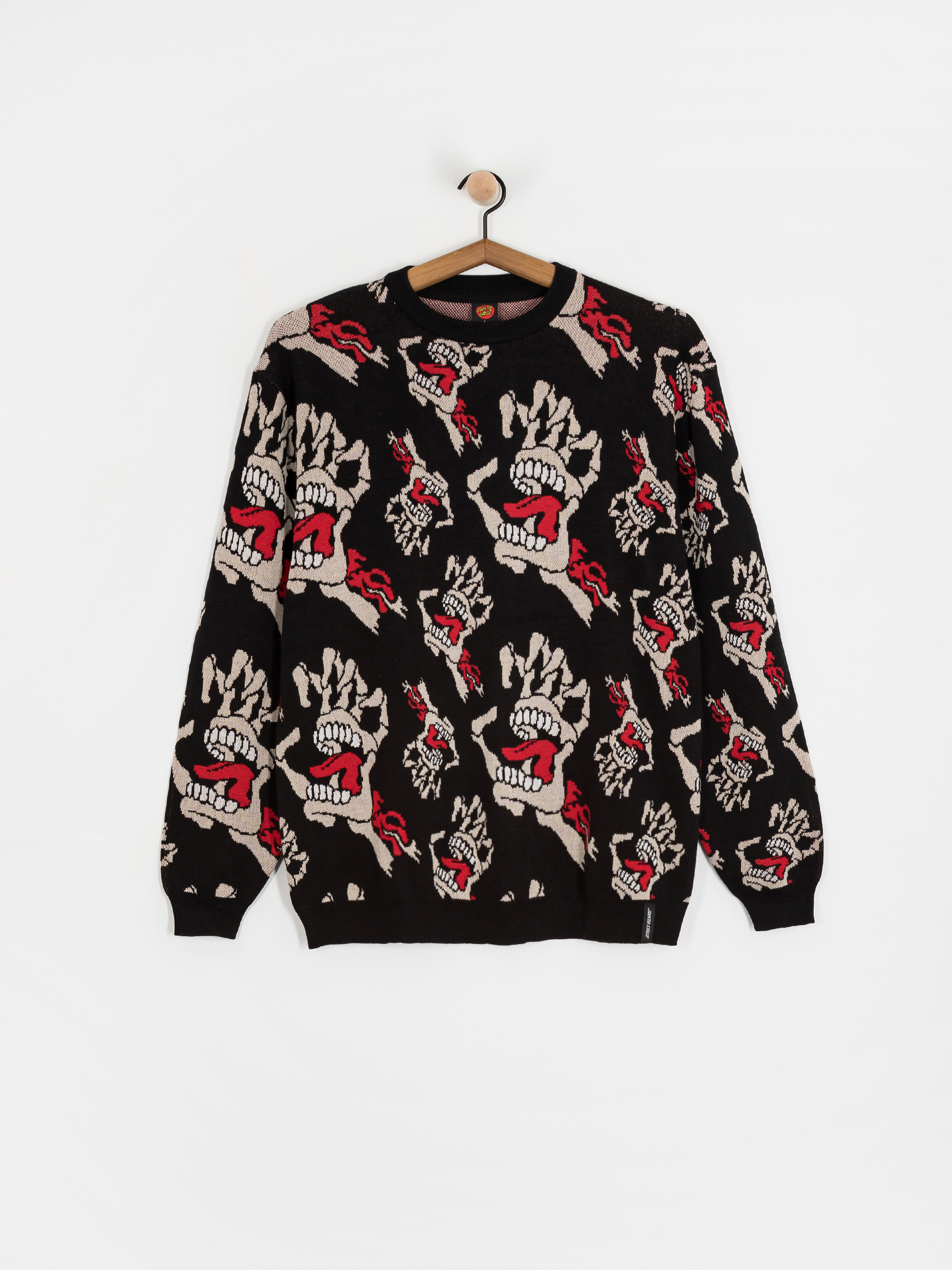 Santa Cruz Sweatshirt Bone Hands All Over (black)