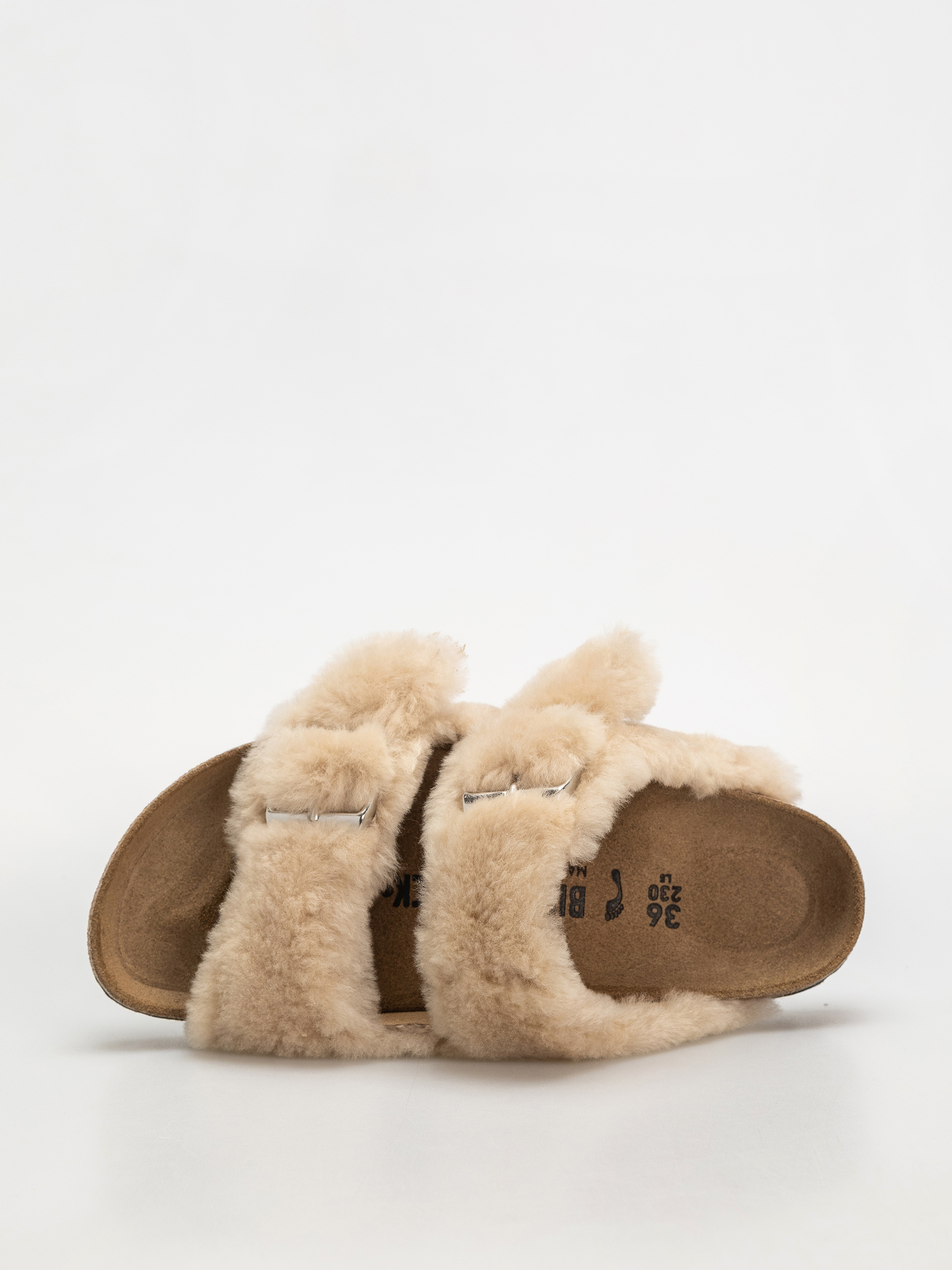 Birkenstock Arizona Shearling Cover Upper Narrow Flip-flops Wmn (sandcastle)