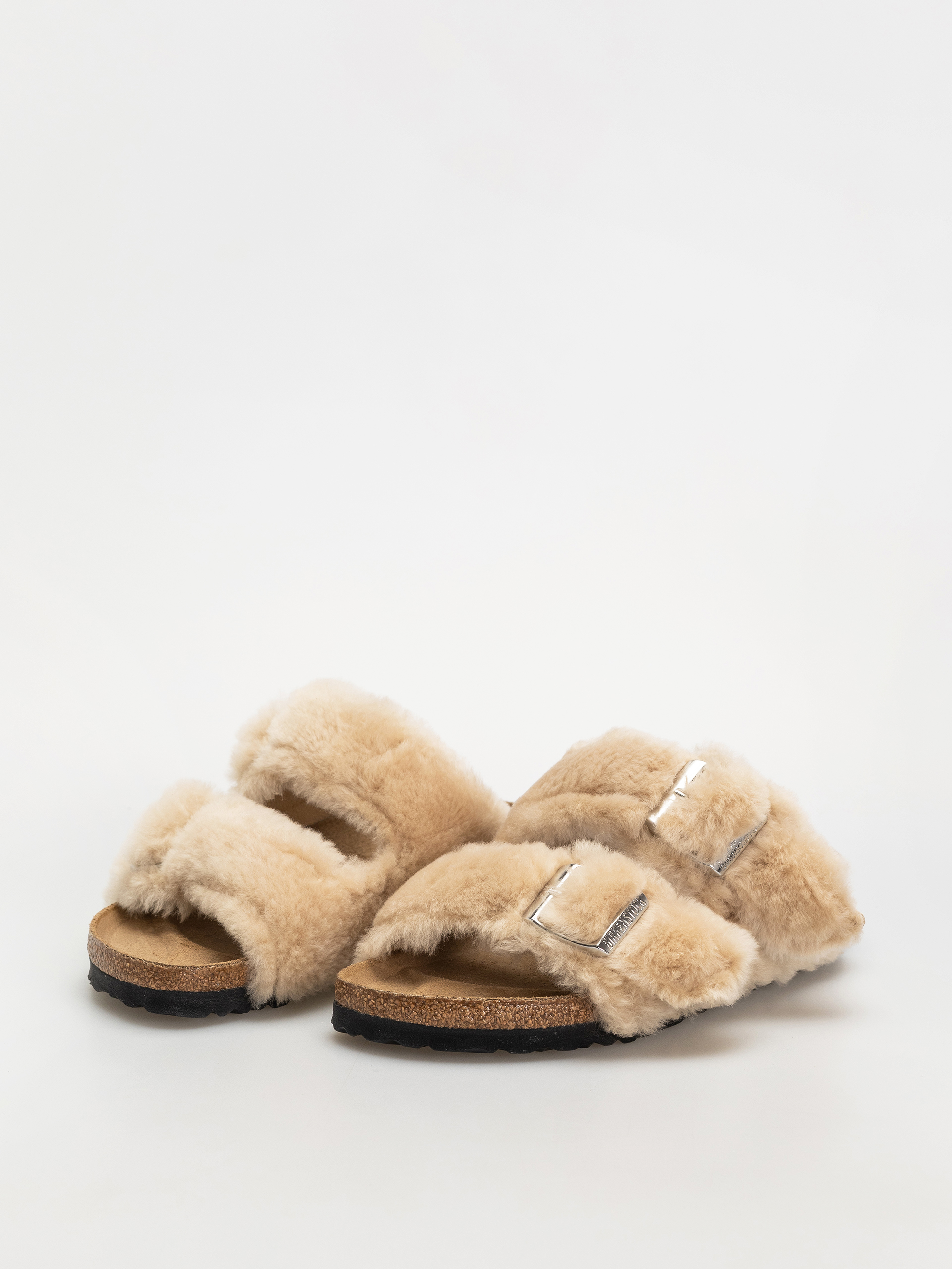 Birkenstock Arizona Shearling Cover Upper Narrow Flip flops Wmn (sandcastle)