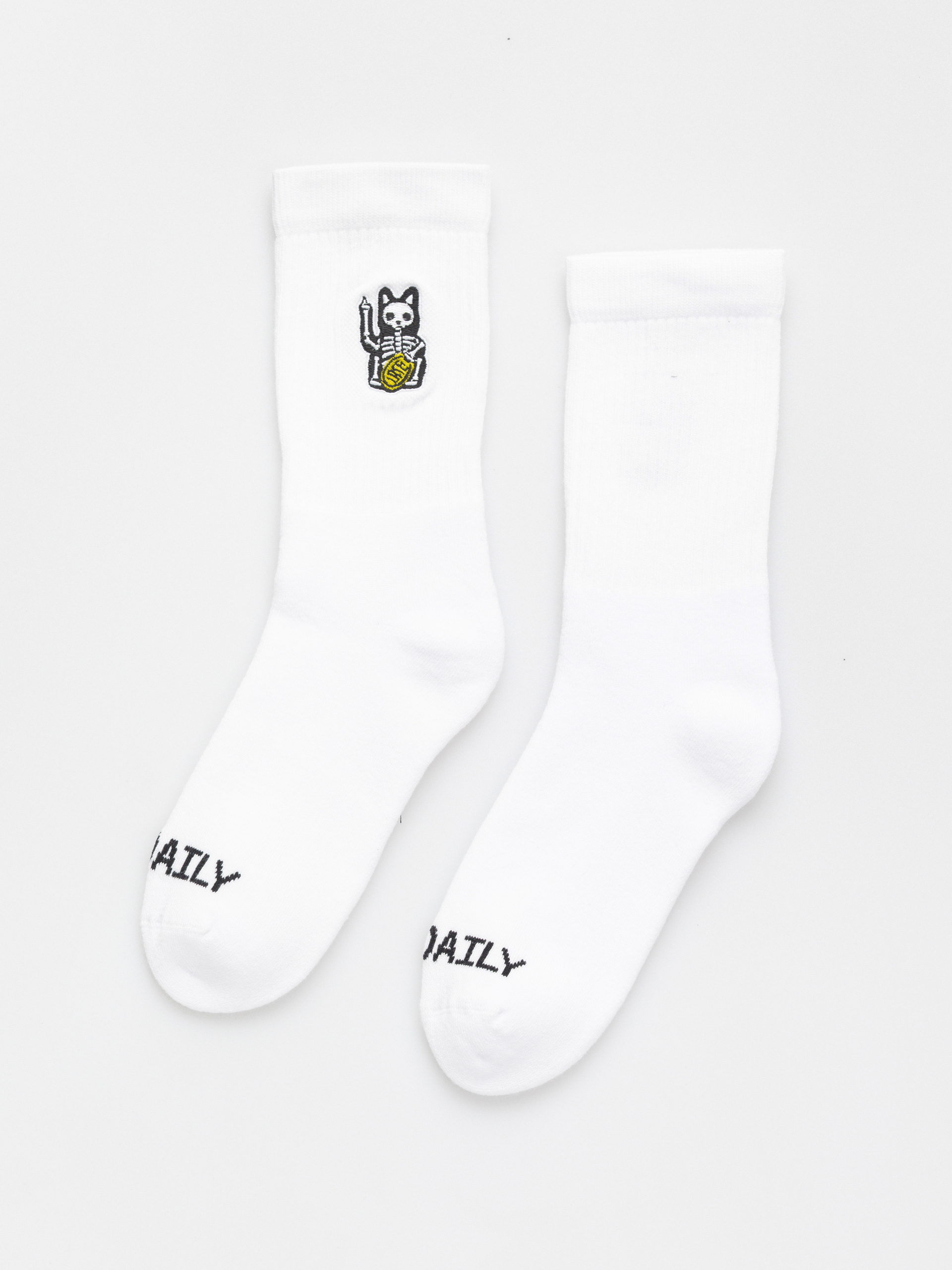 Iriedaily Hallow Cats Socks (white)