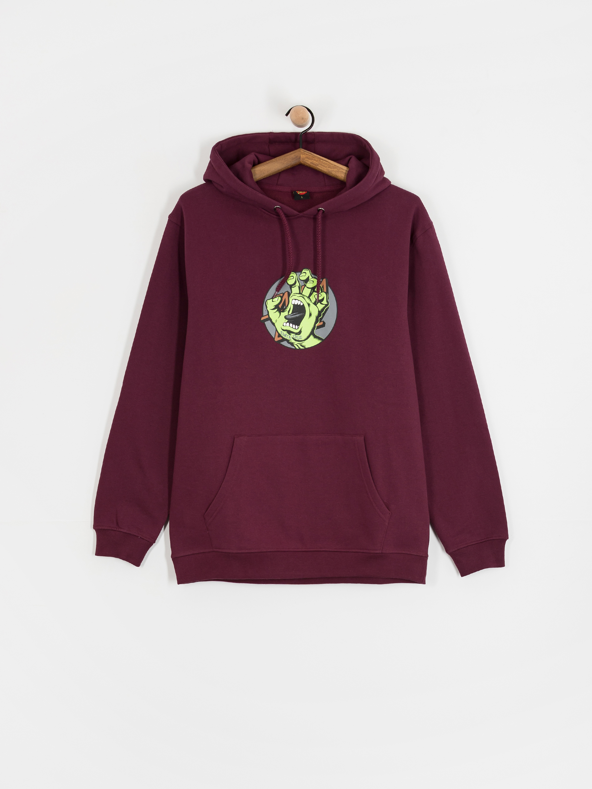 Santa Cruz Sweatshirt Hand Dot Front - burgundy (dark cherry)