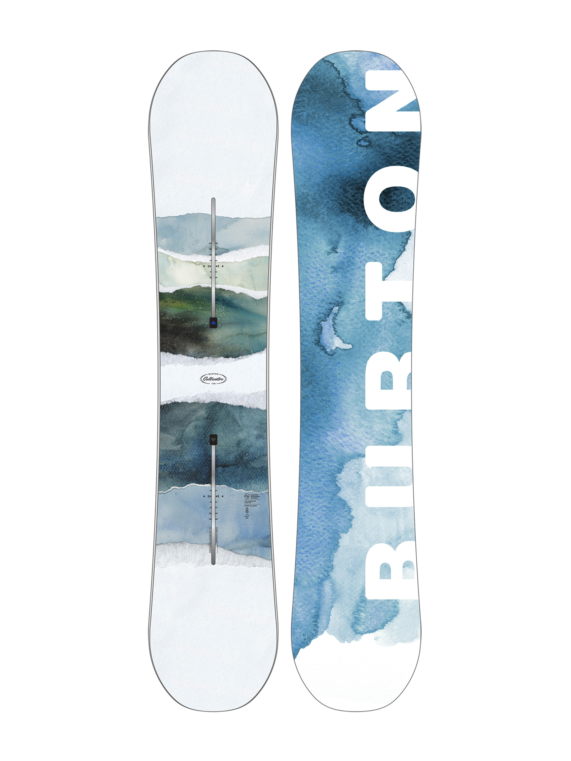 Burton Snowboard Cultivator - white, blue, multicolor (watercolor)