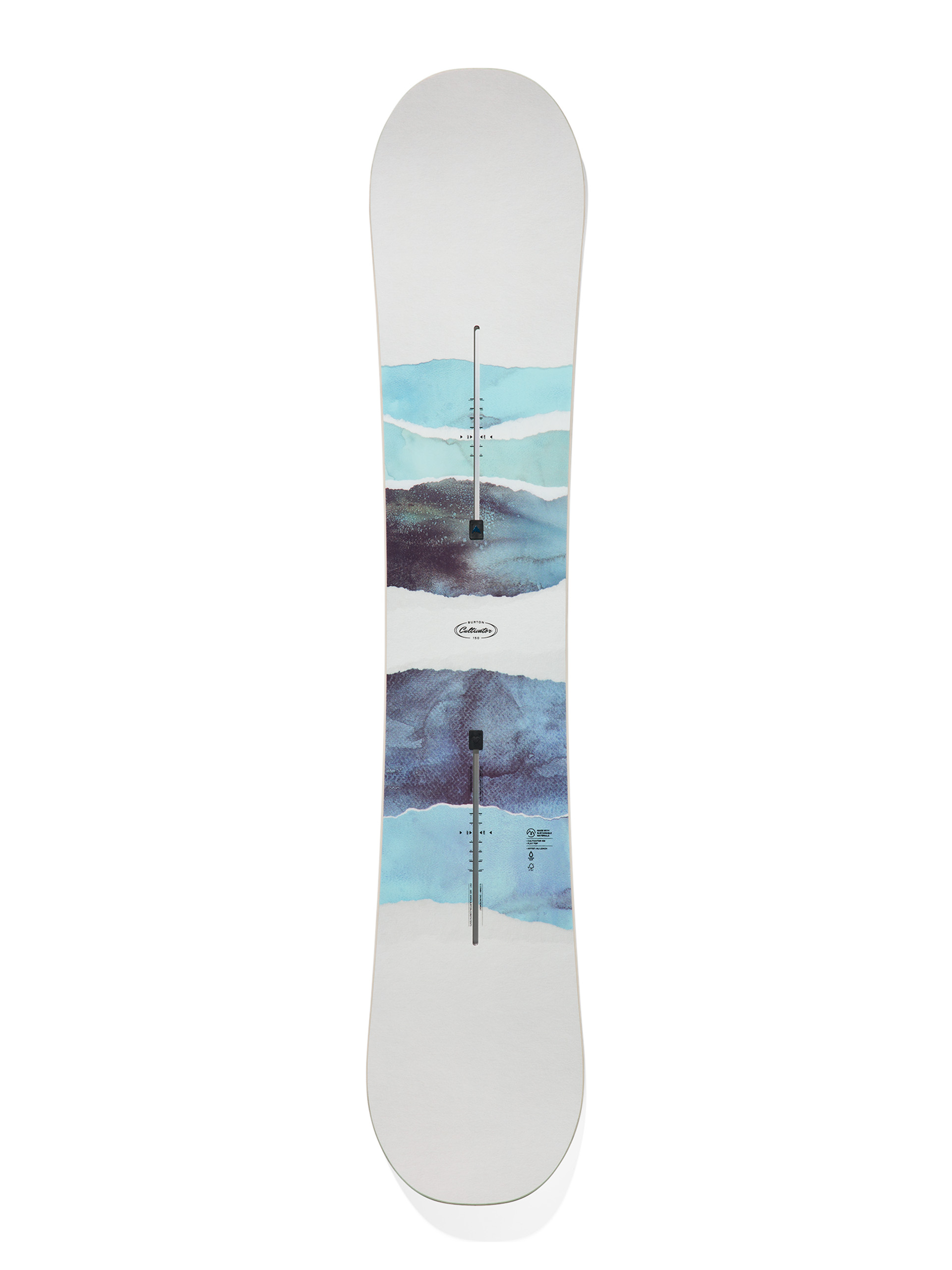 Burton スノーボード ホワイト/ブルー Burton Snowboard Cultivator - white, blue, multicolor (watercolor)