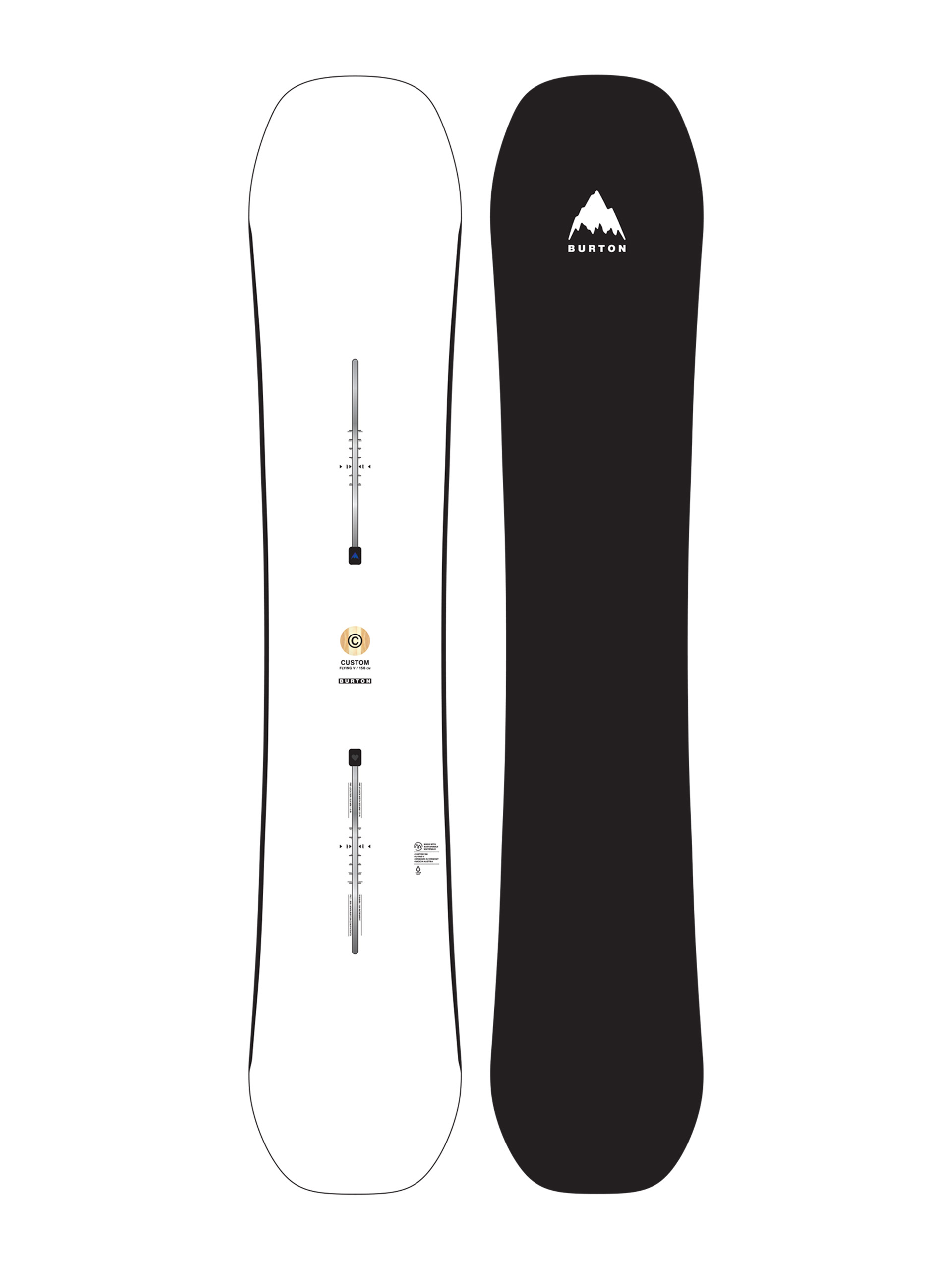 Burton Custom Flying V Snowboard - white, orange, multicolor