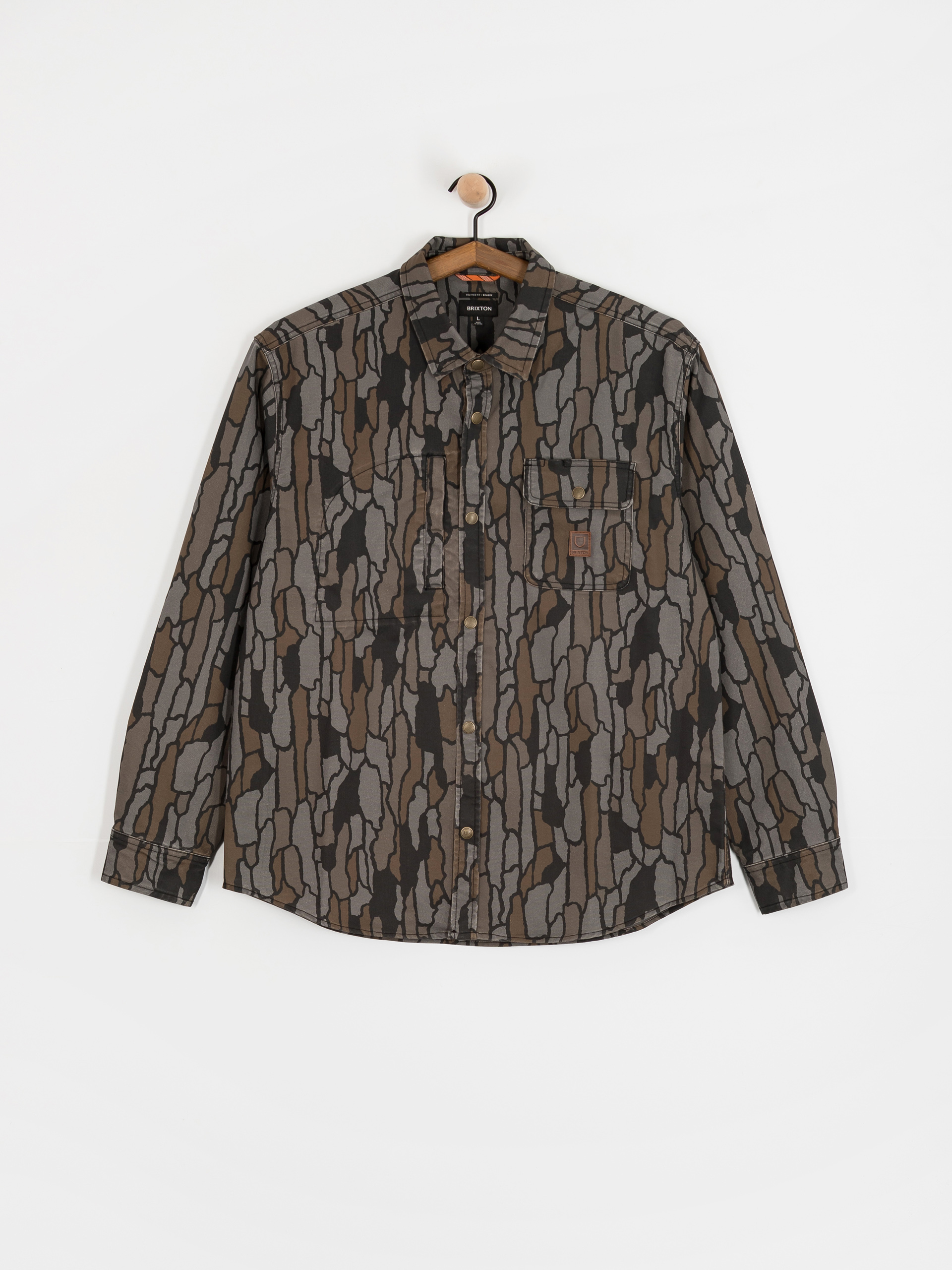 Brixton Builders Stretch Overshirt Hemd (bark camo)