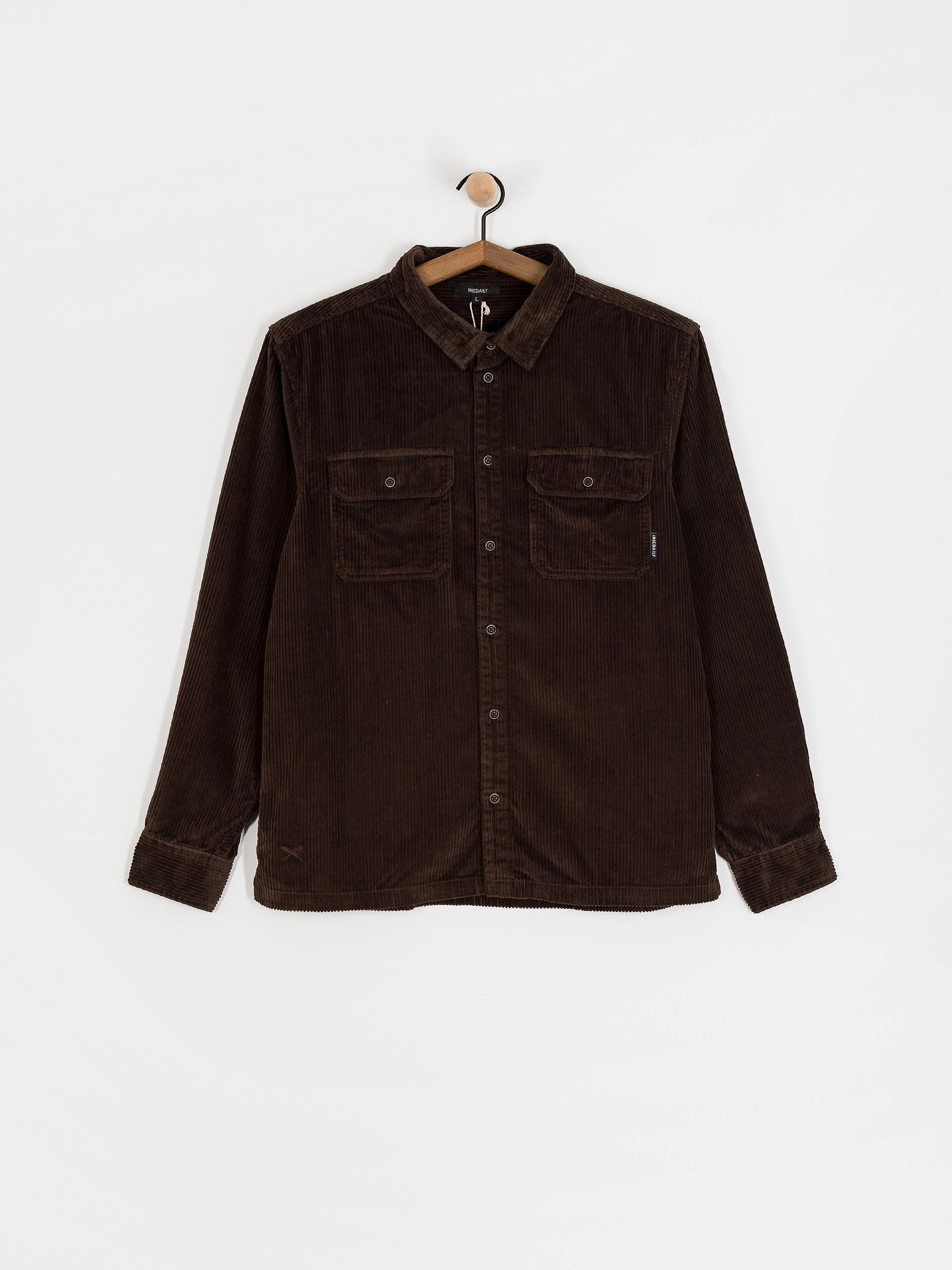 Iriedaily Bubble Cord Shirt (dark coffee)