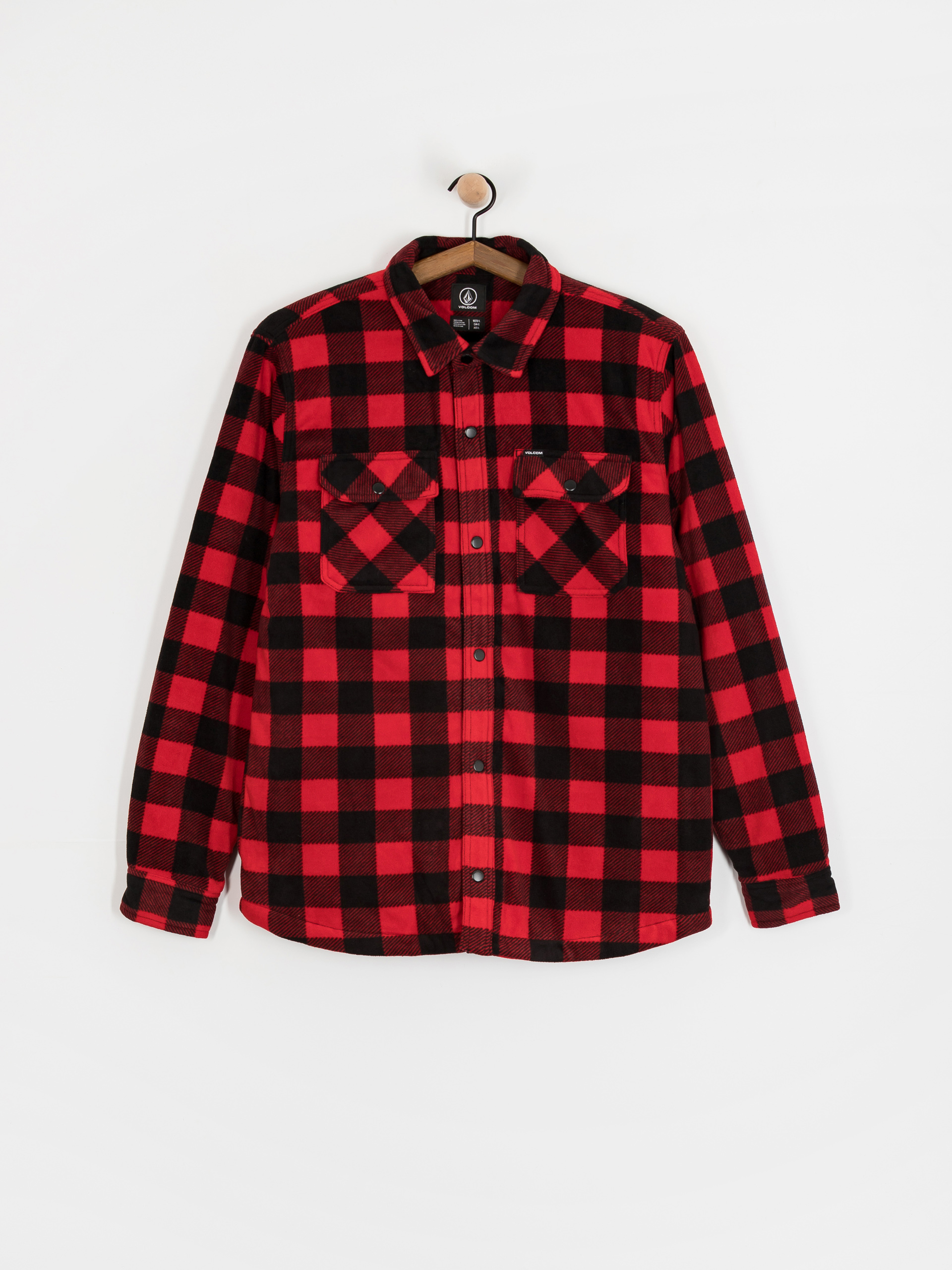 volcom フード付き赤黒チェックシャツ XL volcom フード付き赤黒チェックシャツ XL スノーボード