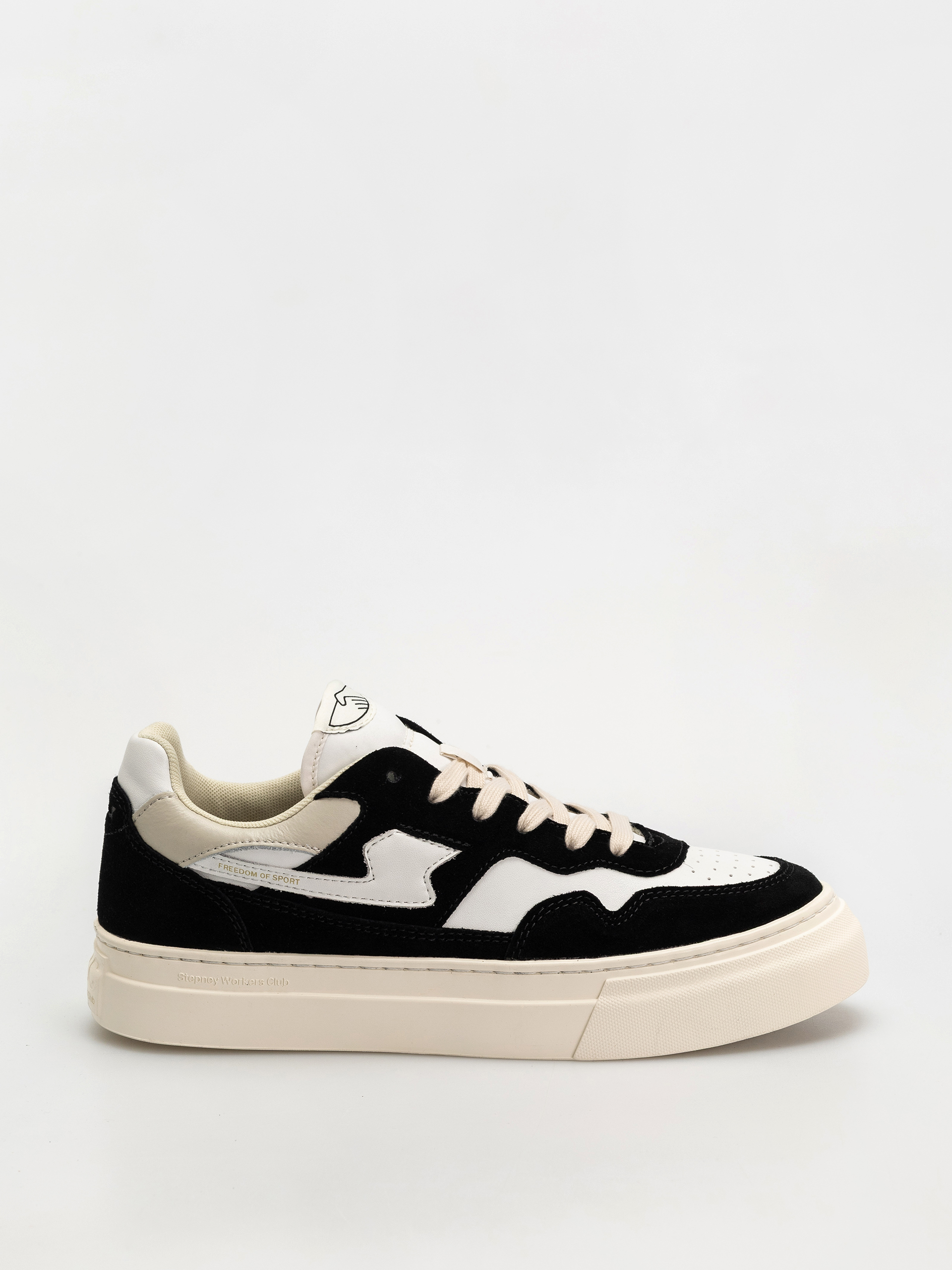 Stepney Workers Club Pearl S-Strike Shoes - white, black (suede