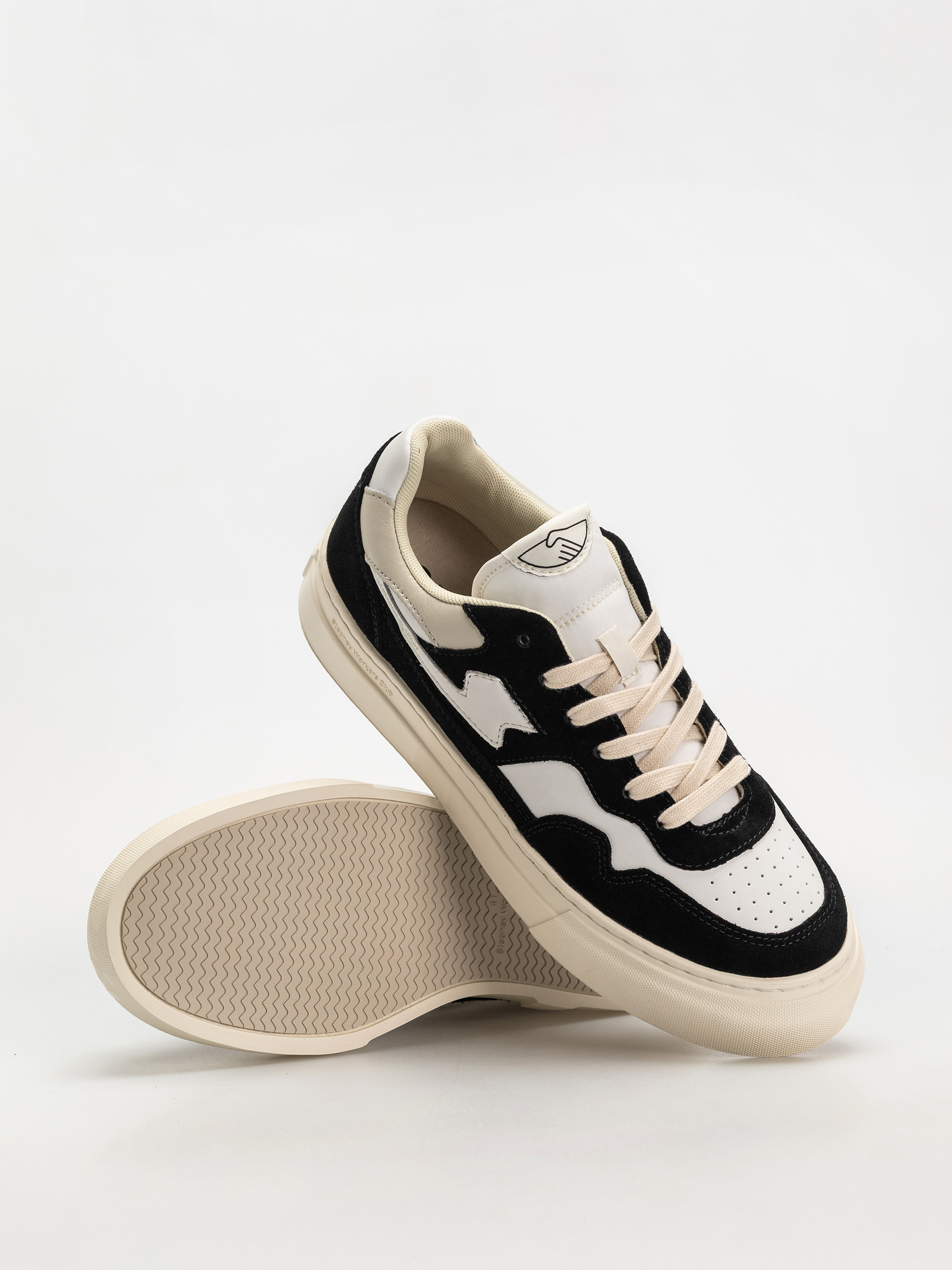 Stepney Workers Club Pearl S-Strike Shoes - white, black (suede