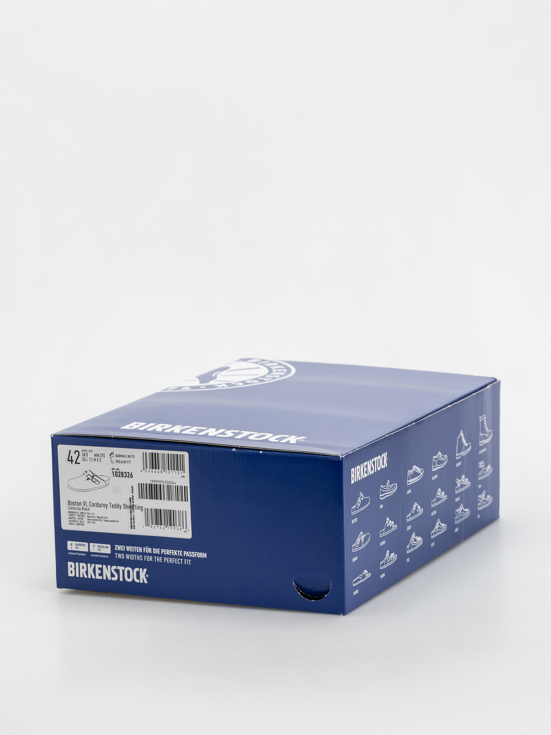 Birkenstock Flip-flops Boston VL Fell Suede Leather Fur Regular Wmn (corduroy black)