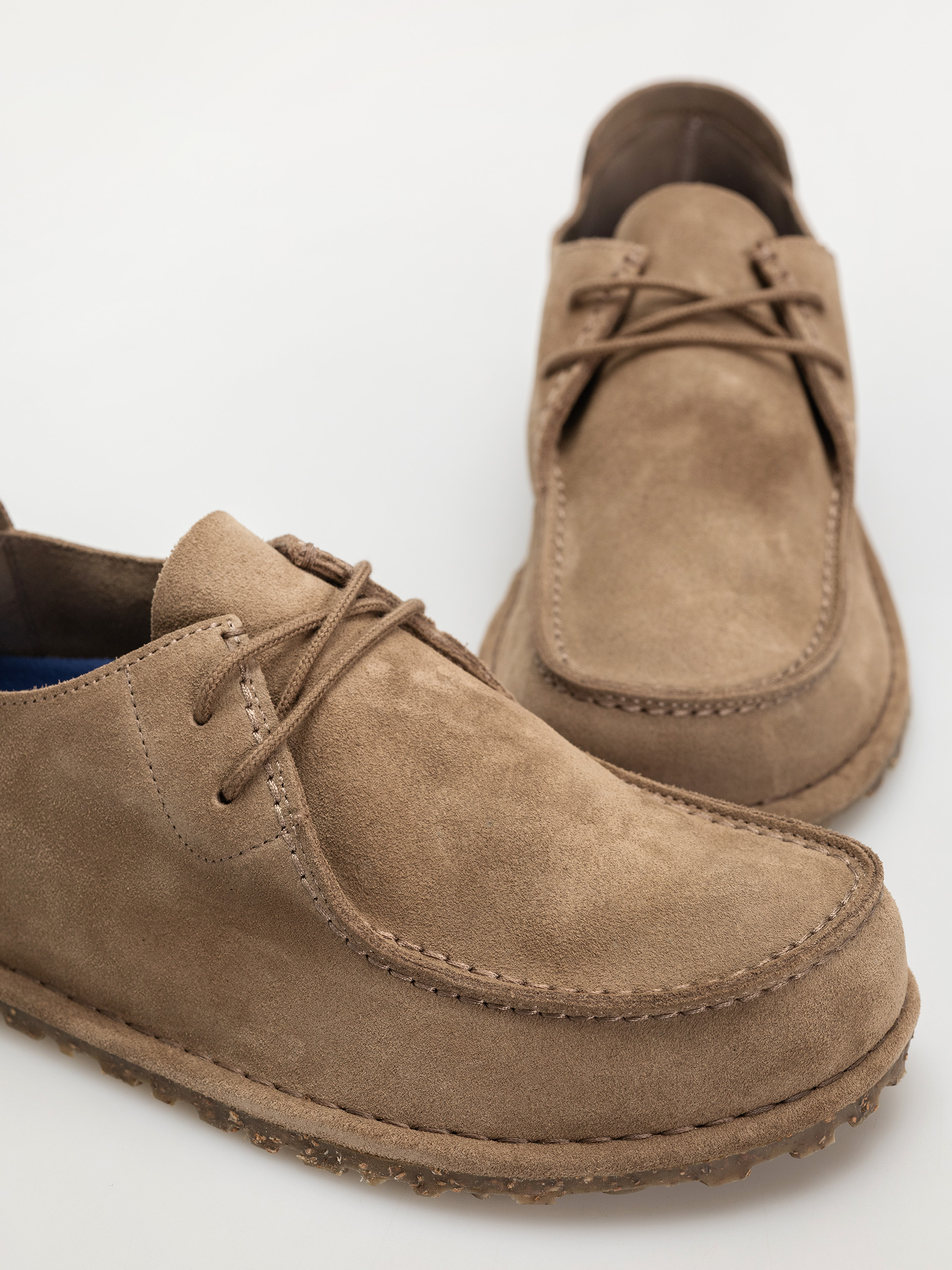 Birkenstock Flip Flops Utti Lace Suede Leather Regular (gray taupe)