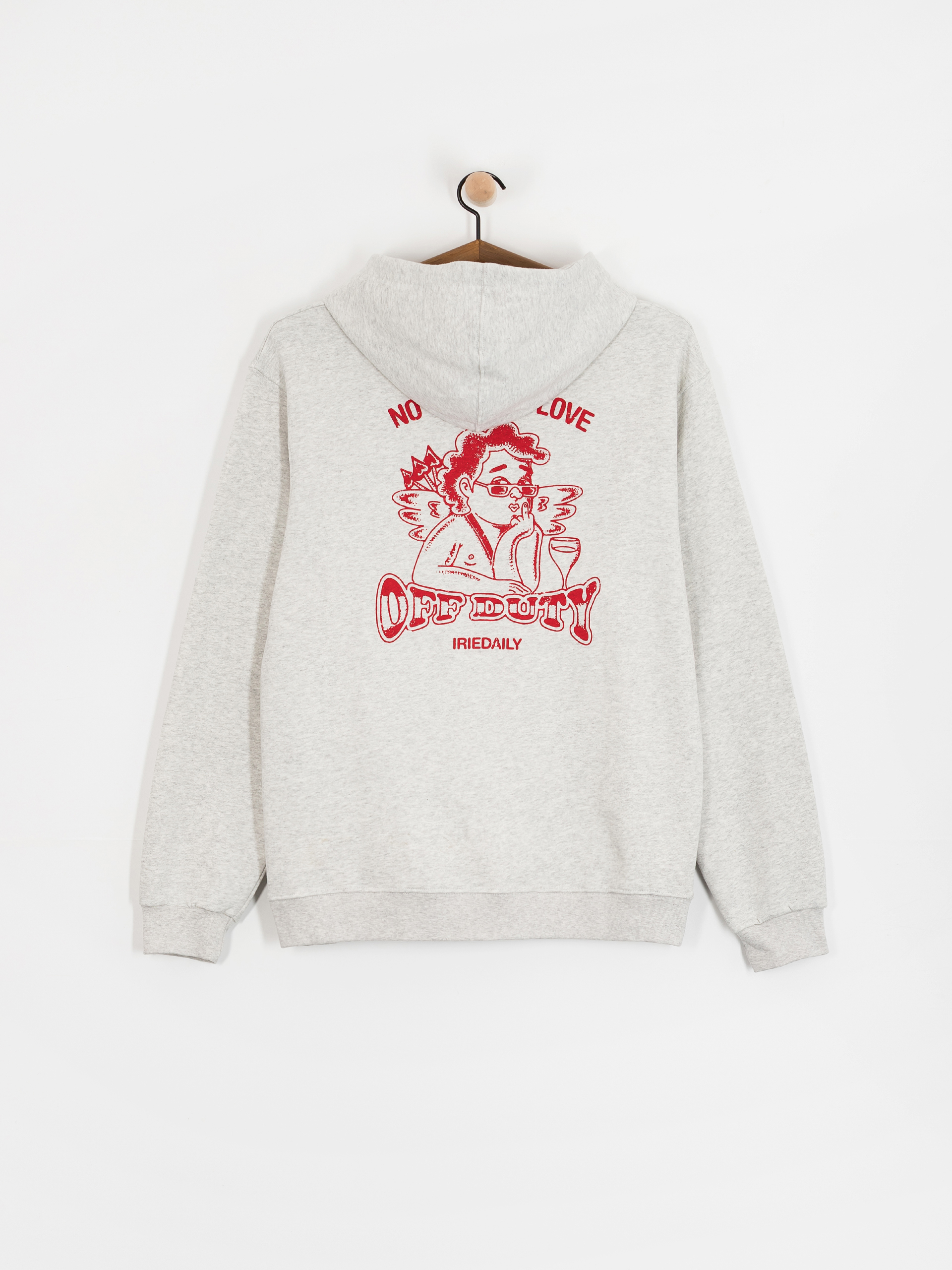 Iriedaily No Love HD Hoodie (ash heather)