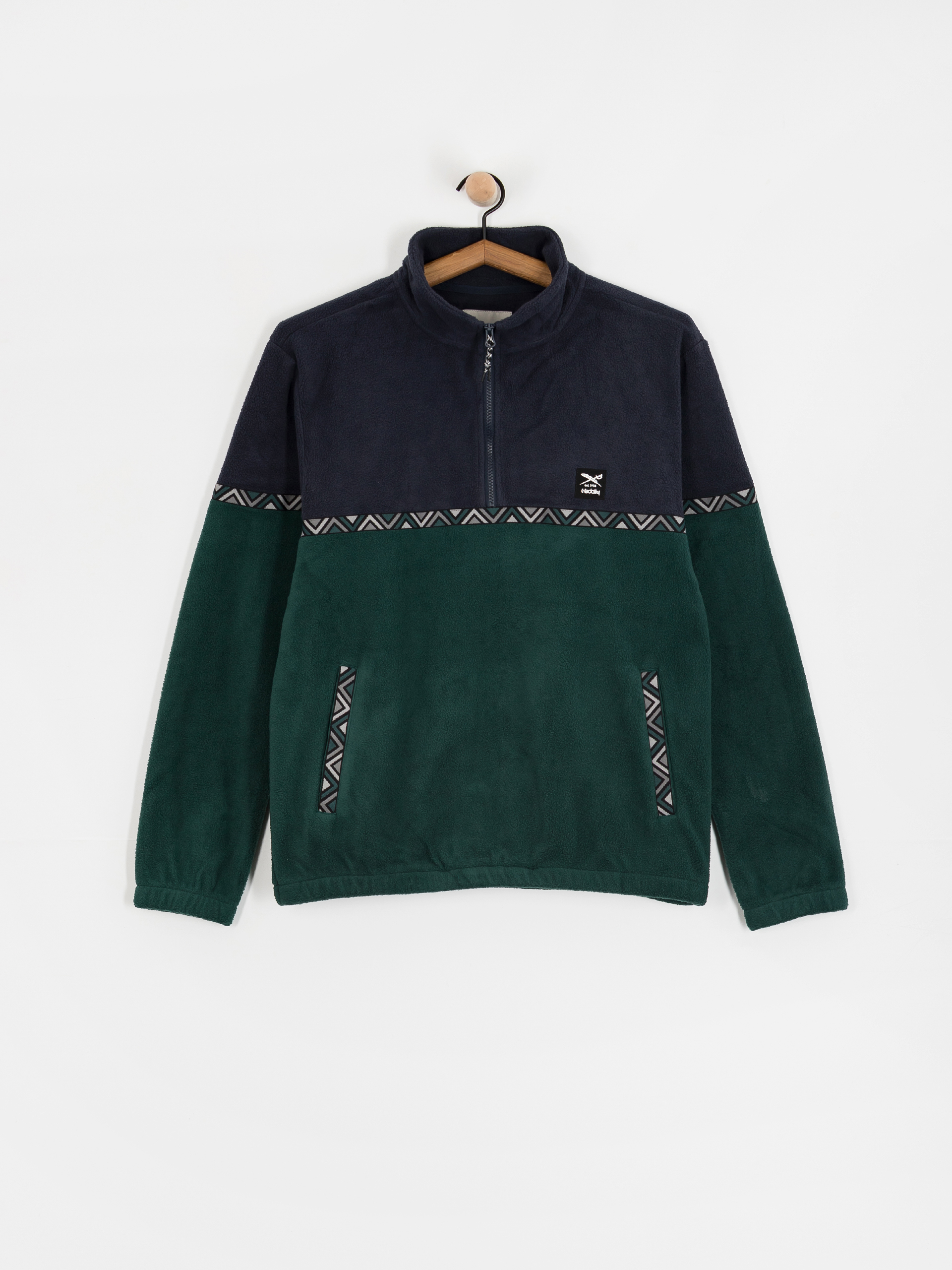 Herren Iriedaily Monte Noe Fleece Jacke (blue green)