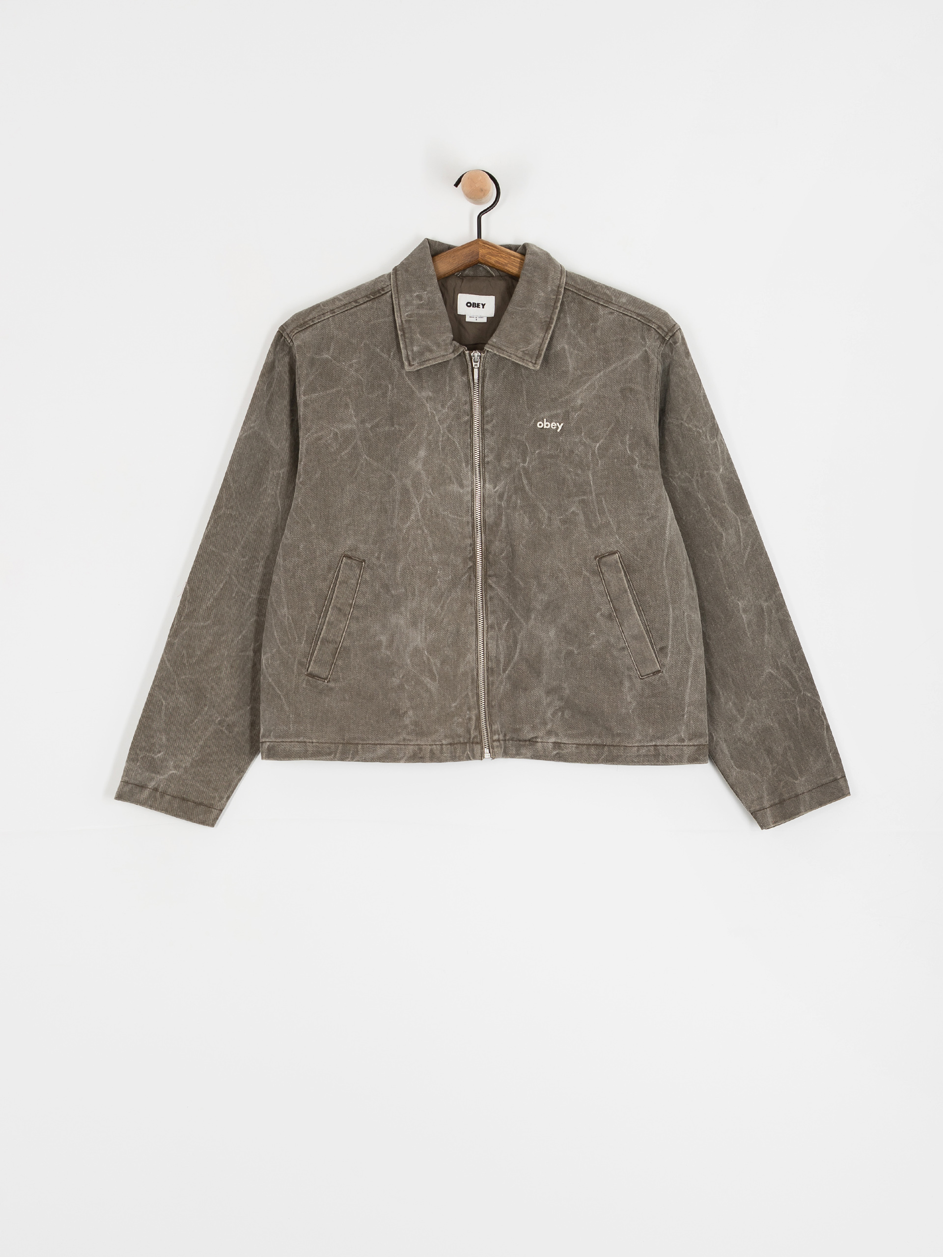 OBEY Jacket Donovan Zip Wmn - brown (major brown wrinkle wash)