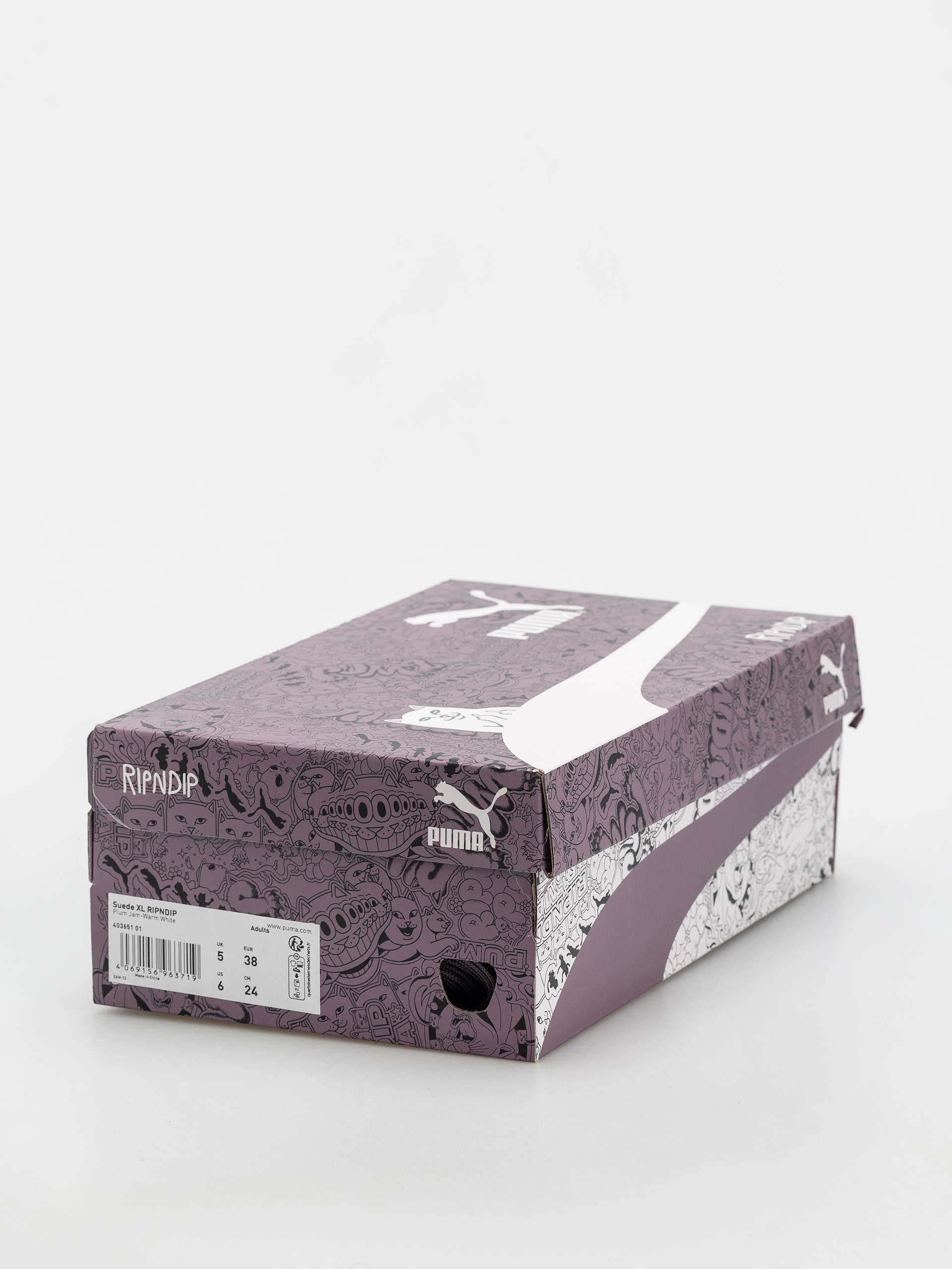 Puma X RipNDip Suede XL Shoes - violet (raisin/warm white)