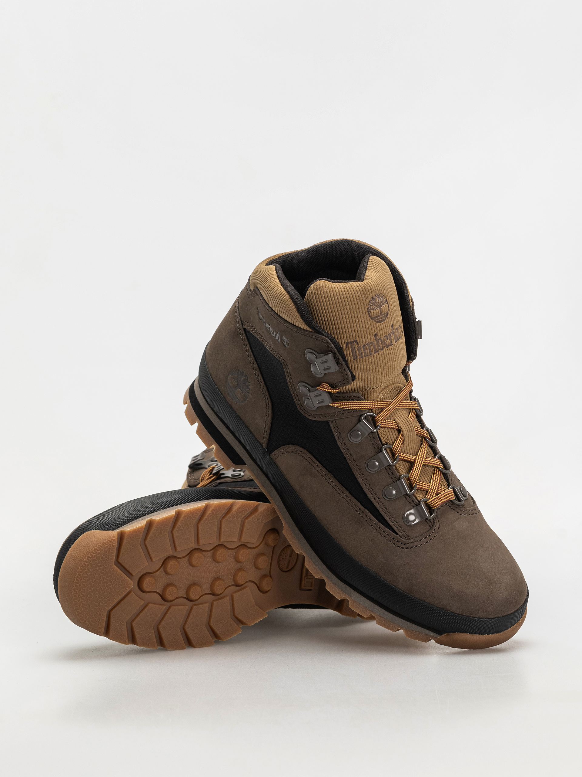 Timberland Euro Hiker winter shoes (dark brown nubuck w black)