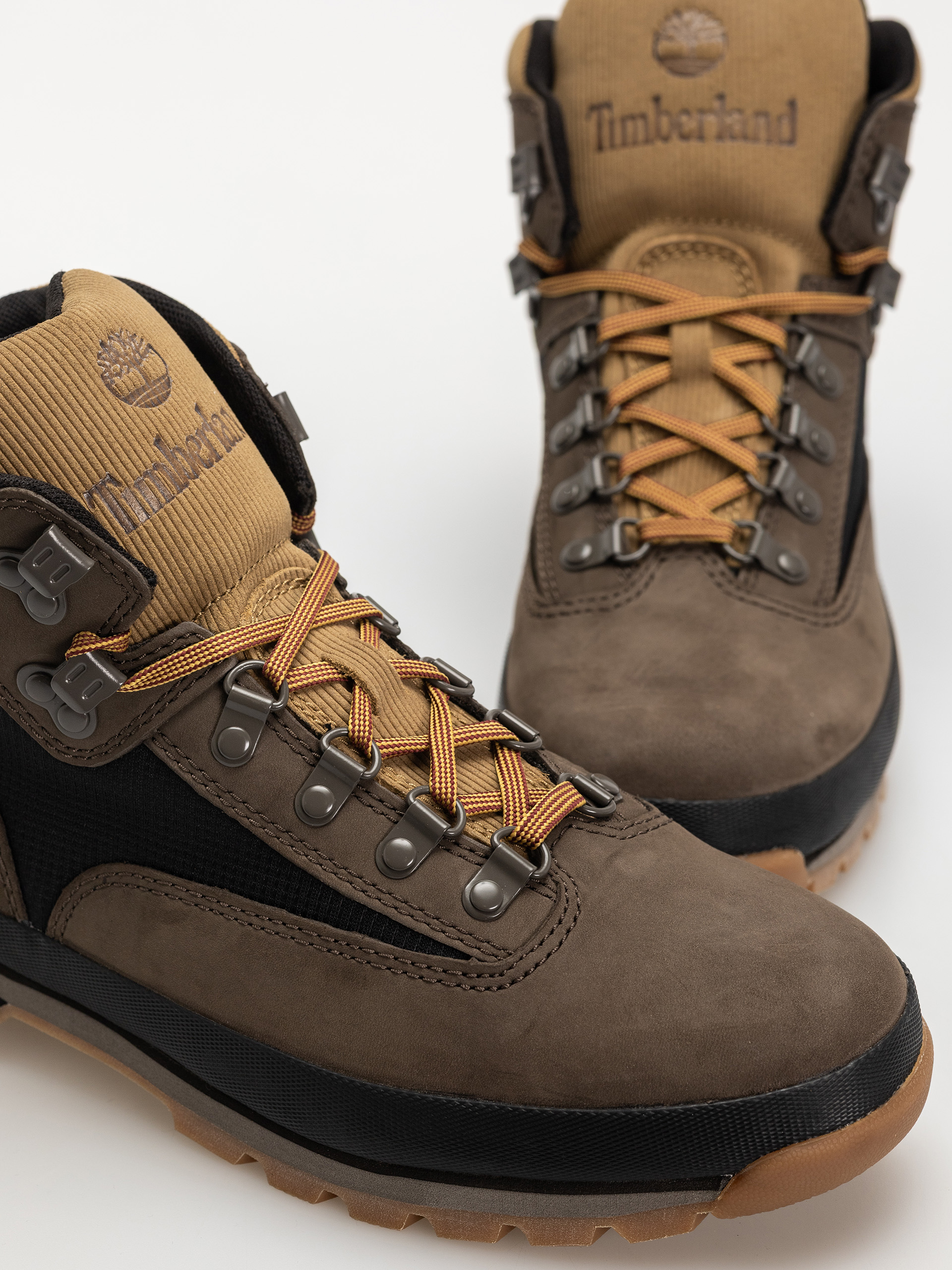 Timberland Euro Hiker winter shoes (dark brown nubuck w black)