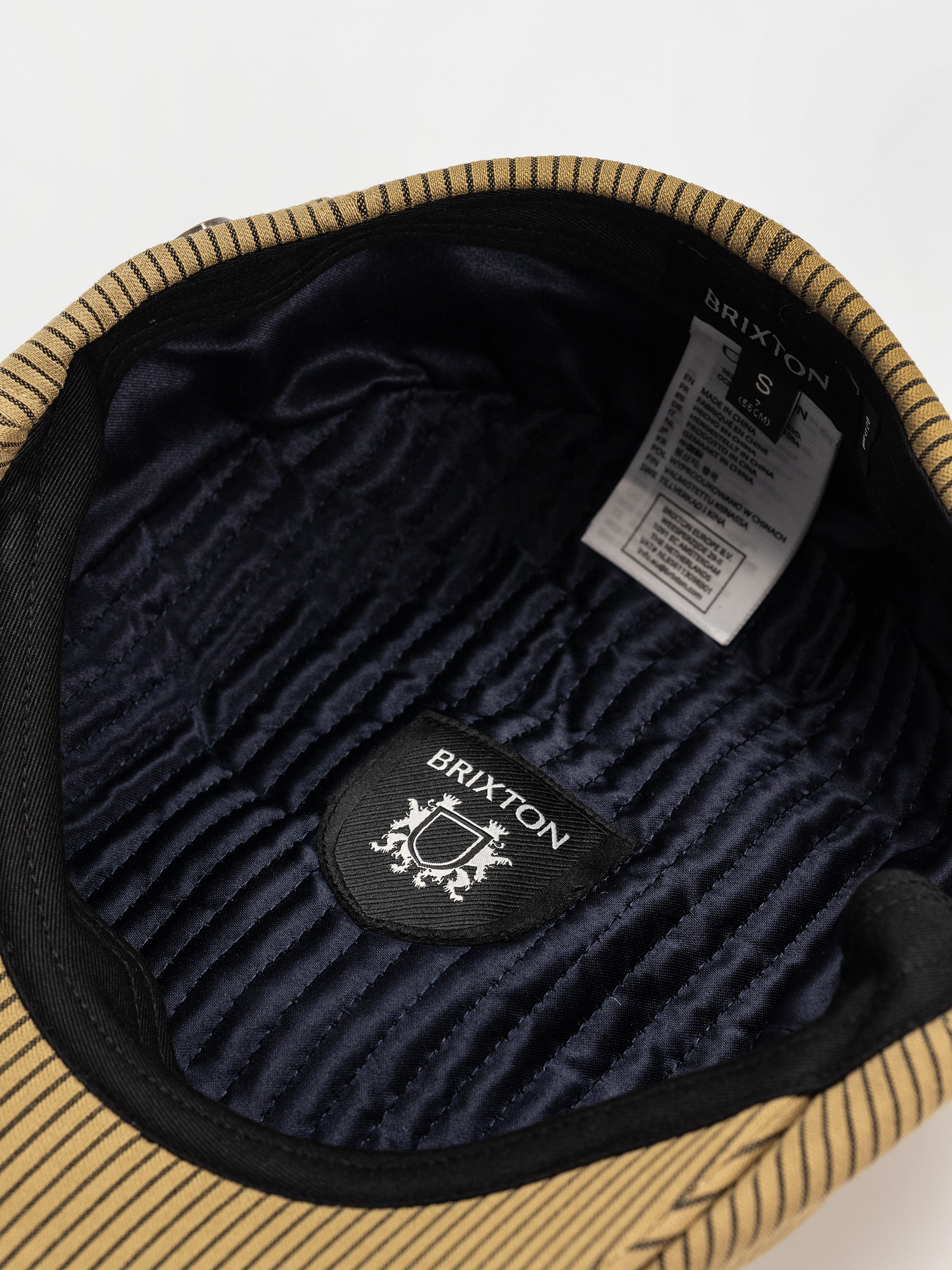 Brixton Brood Snap Cap Schirmmütze (dark tan/black hickory stripe)