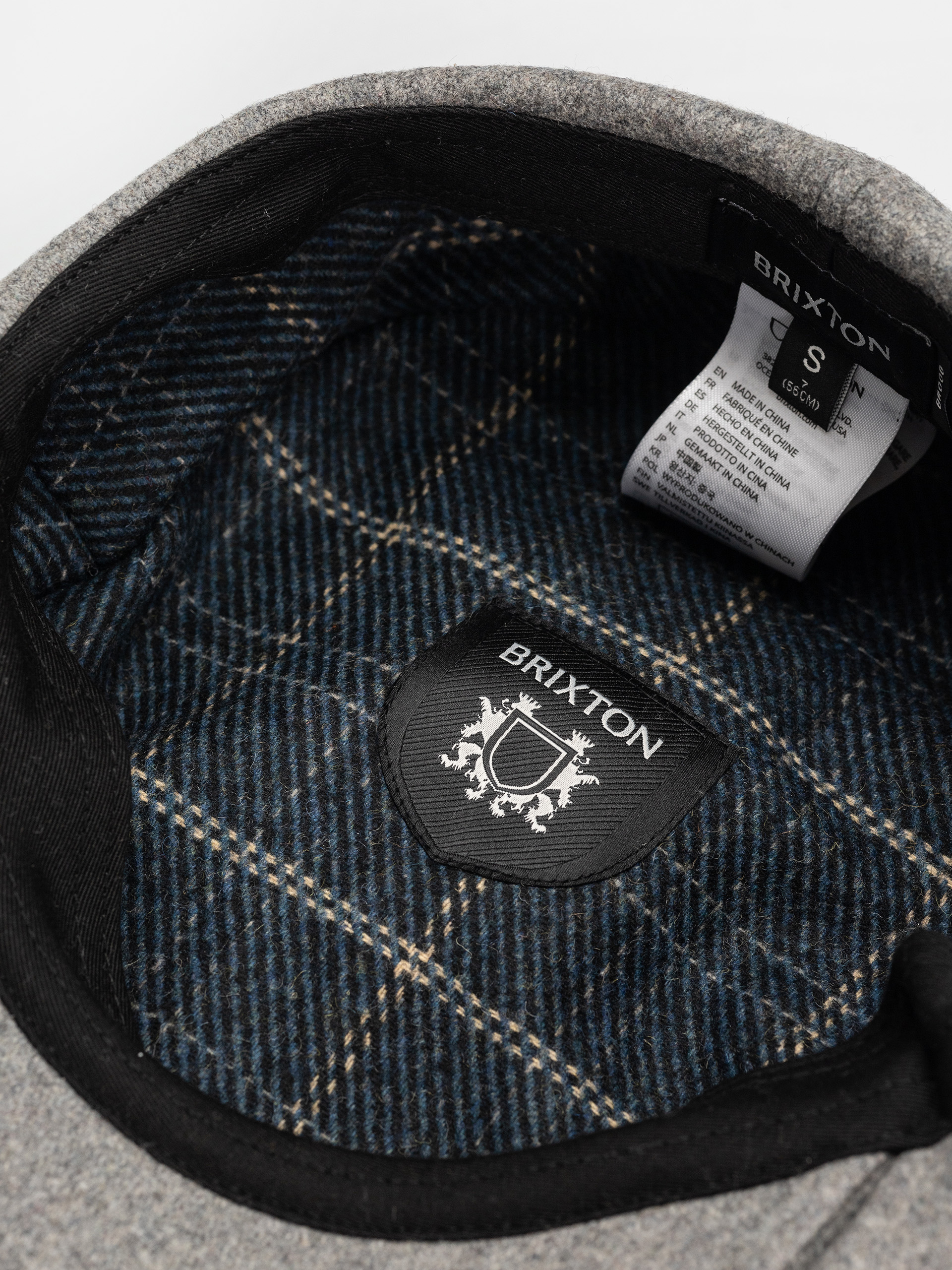 Brixton Brood Flannel Snap Cap Schirmmütze (dark heather grey/washed navy)