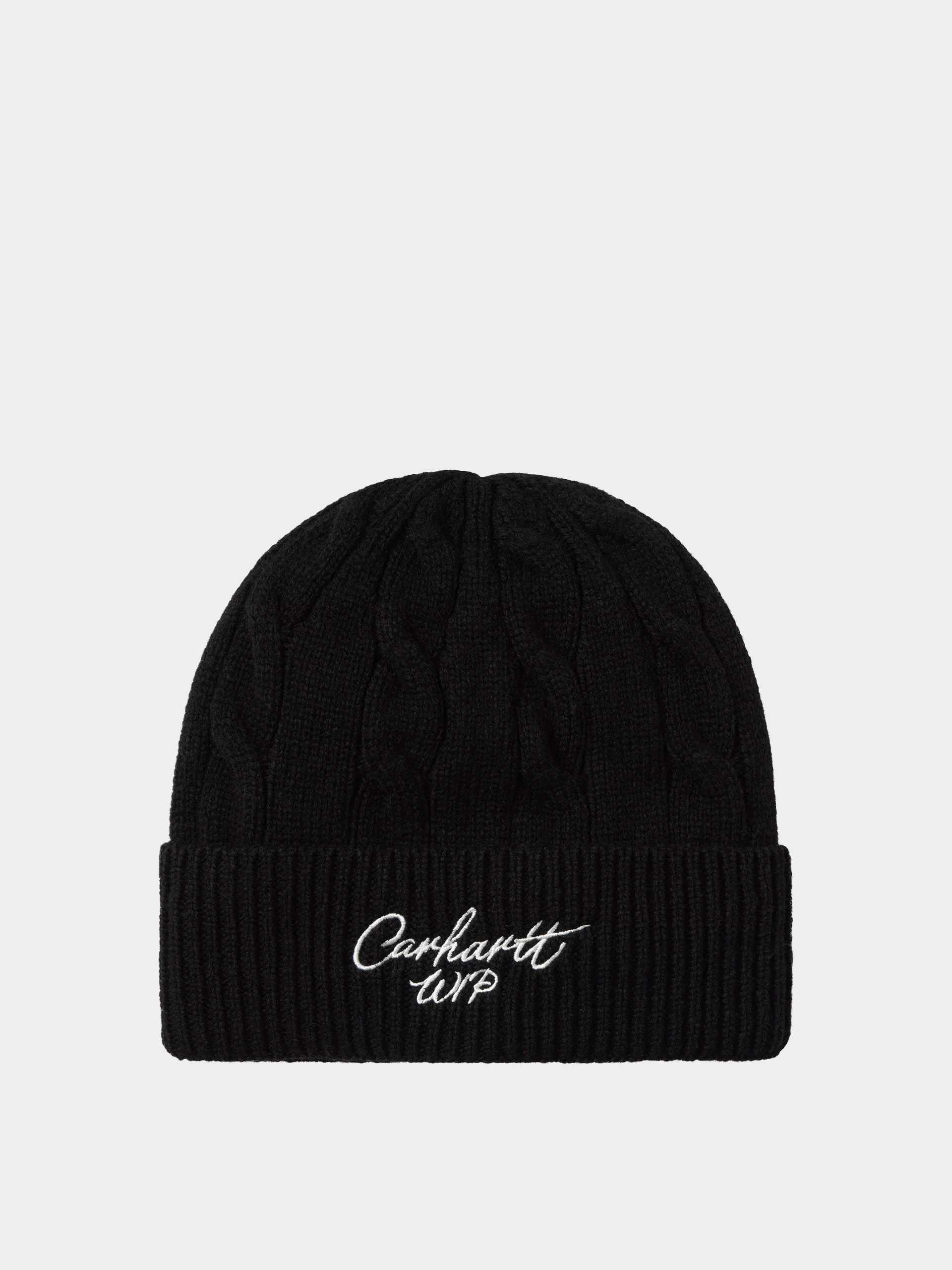 Carhartt WIP Mu00fctze Signature Cable (black/salt)