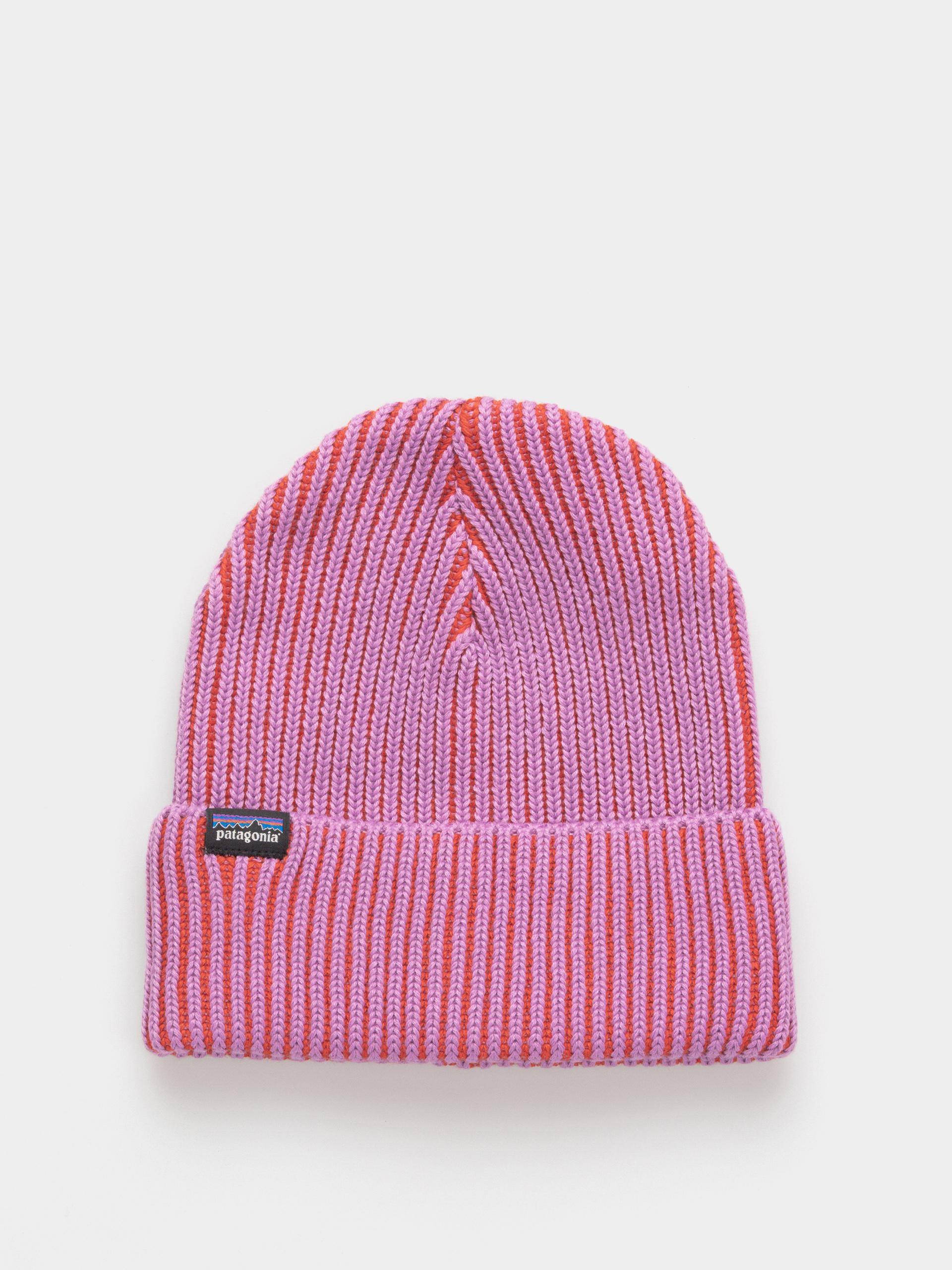 Patagonia Fishermans Rolled Beanie (contrast stripe brisk purple)