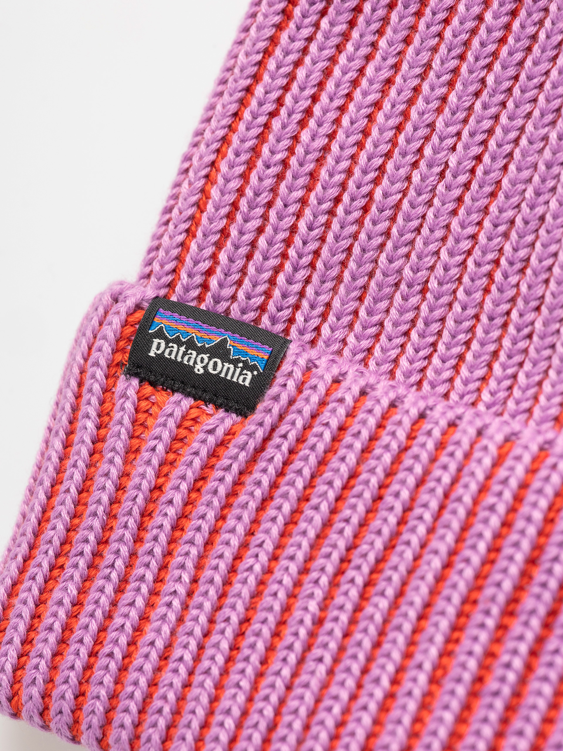 Patagonia Fishermans Rolled Mütze (contrast stripe brisk purple)