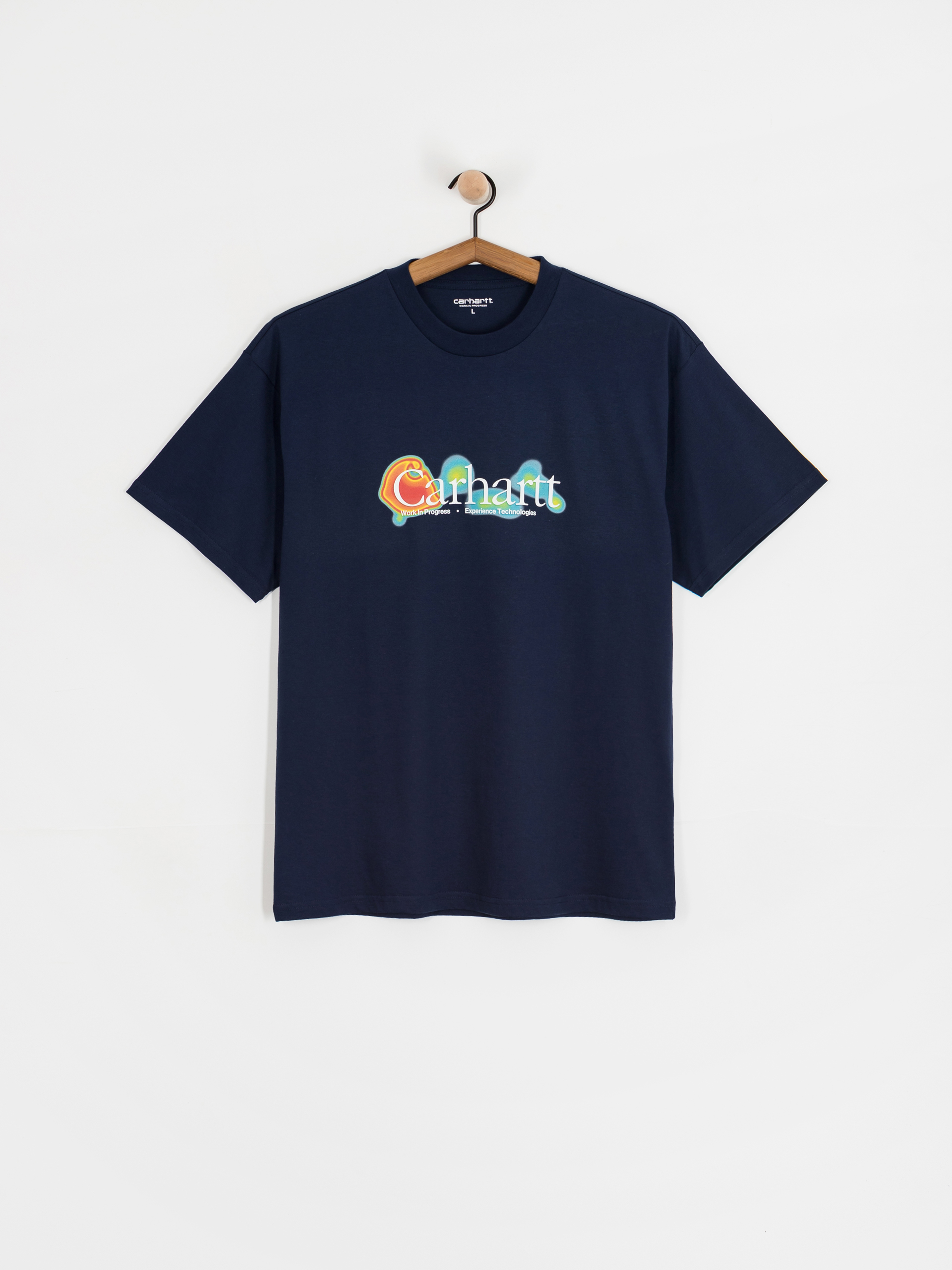 Carhartt WIP Link Script T-Shirt - navy blue (blue/white)