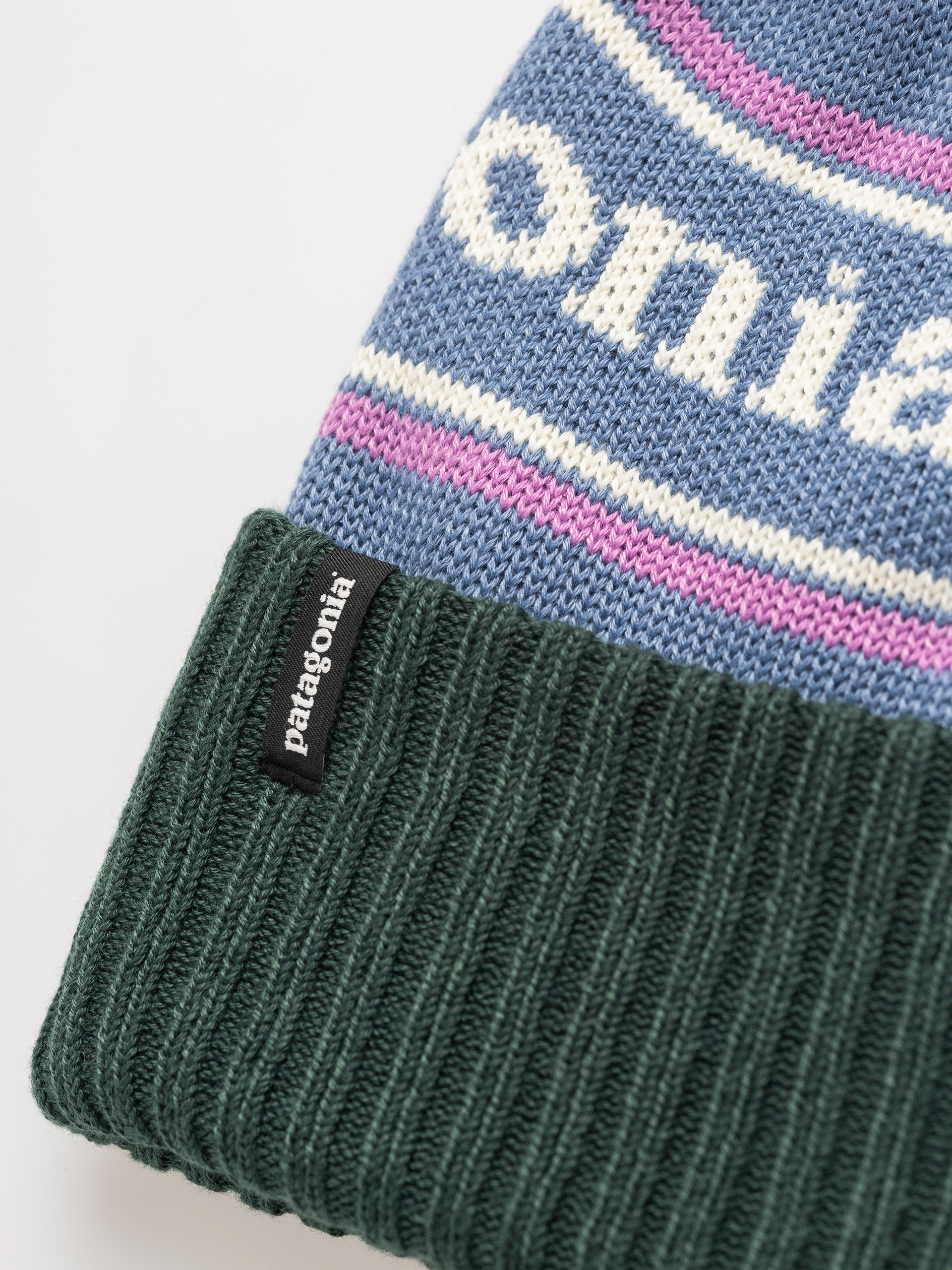 Patagonia Beanie Powder Town (park stripe barnacle blue)