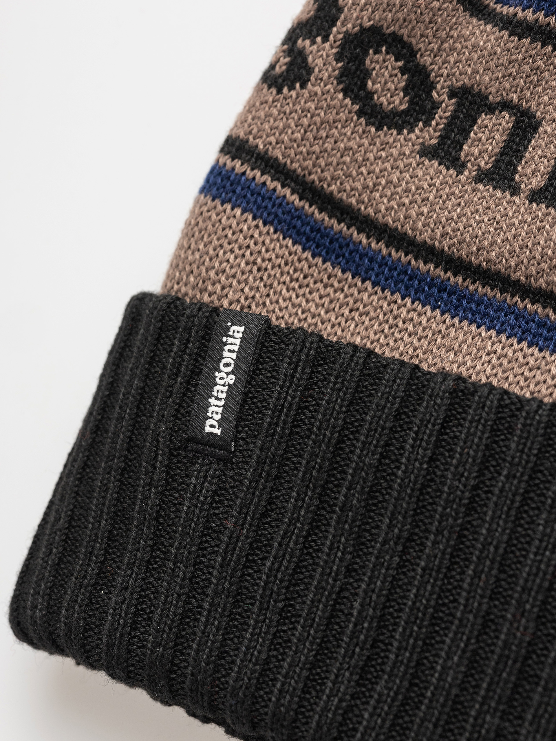 Patagonia Beanie Powder Town (park stripe marlow brown)