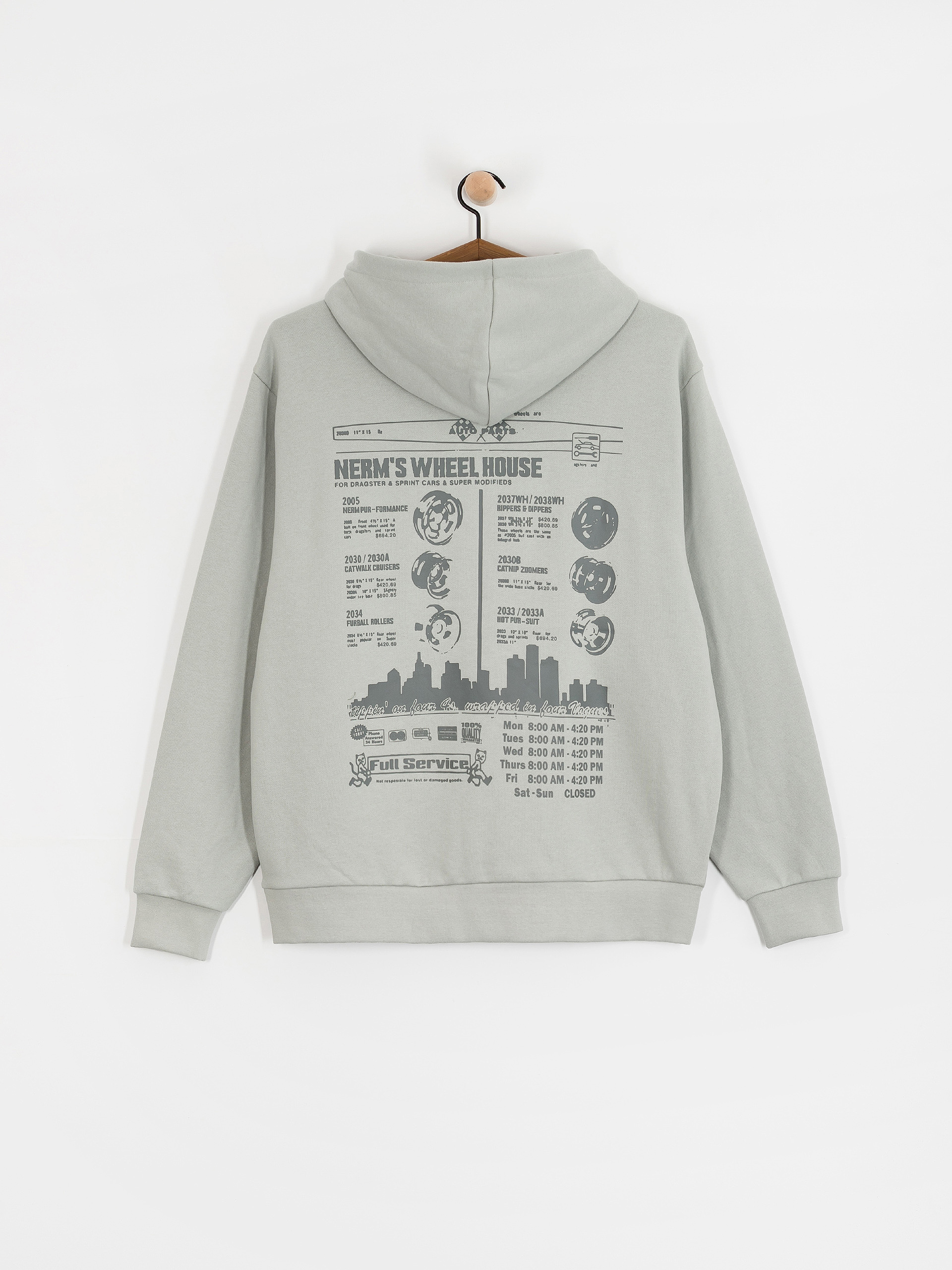 RipNDip Nerm On Wheels HD Hoodie (grey)