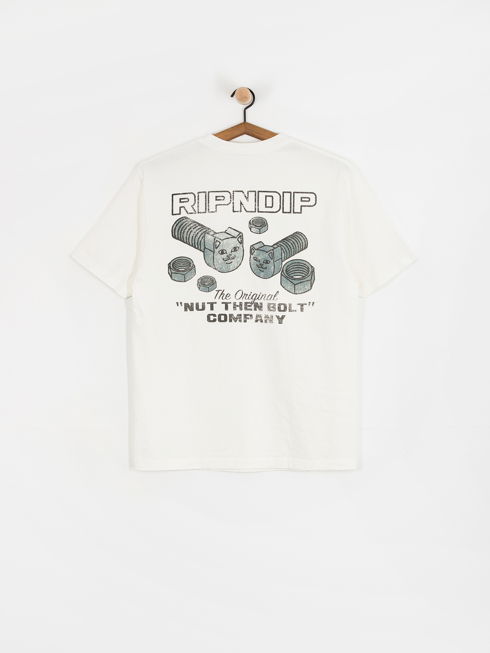 RipNDip Nut Then Bolt Pocket T-Shirt (bone)