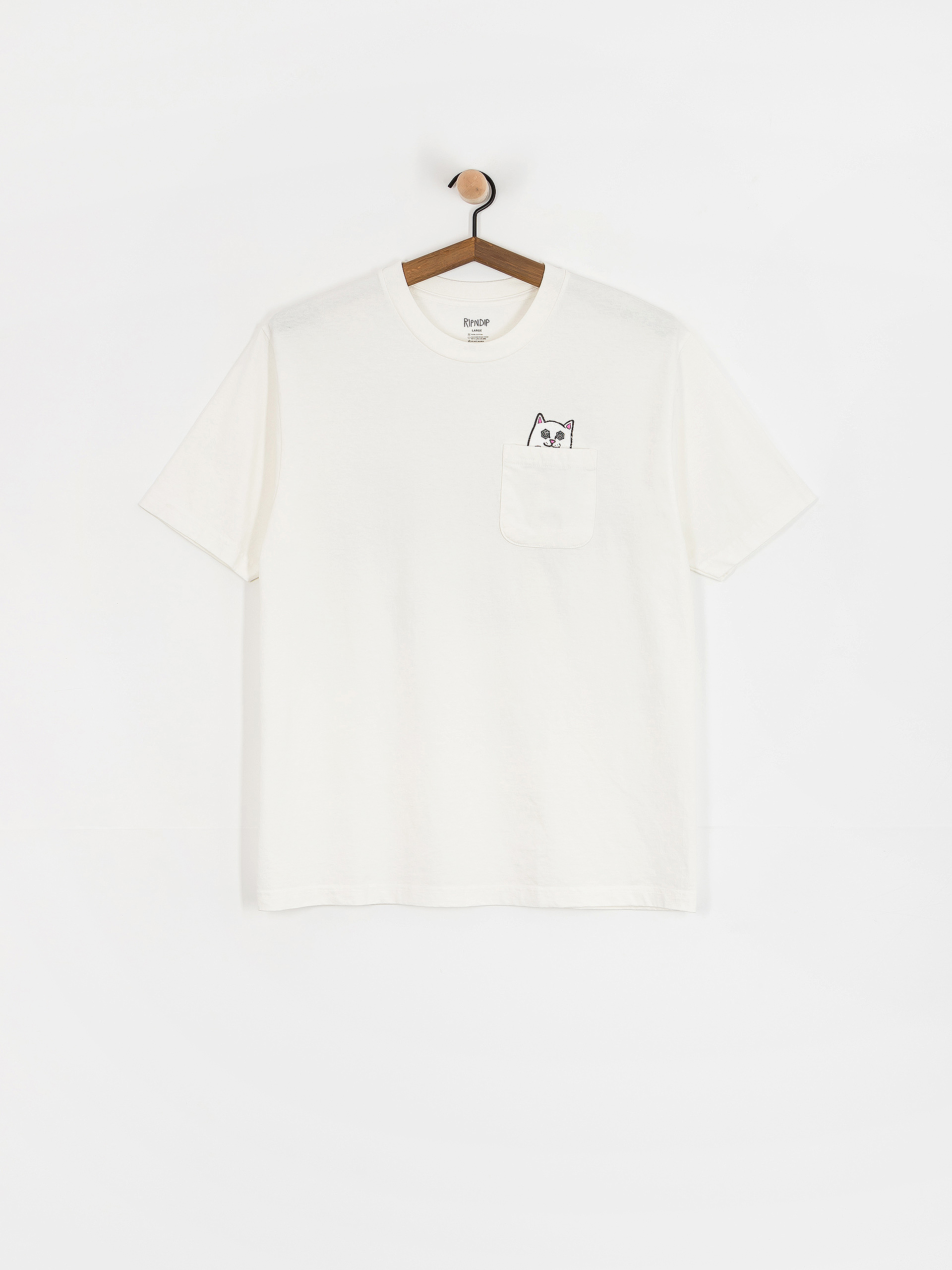 RipNDip Nut Then Bolt Pocket T-Shirt (bone)