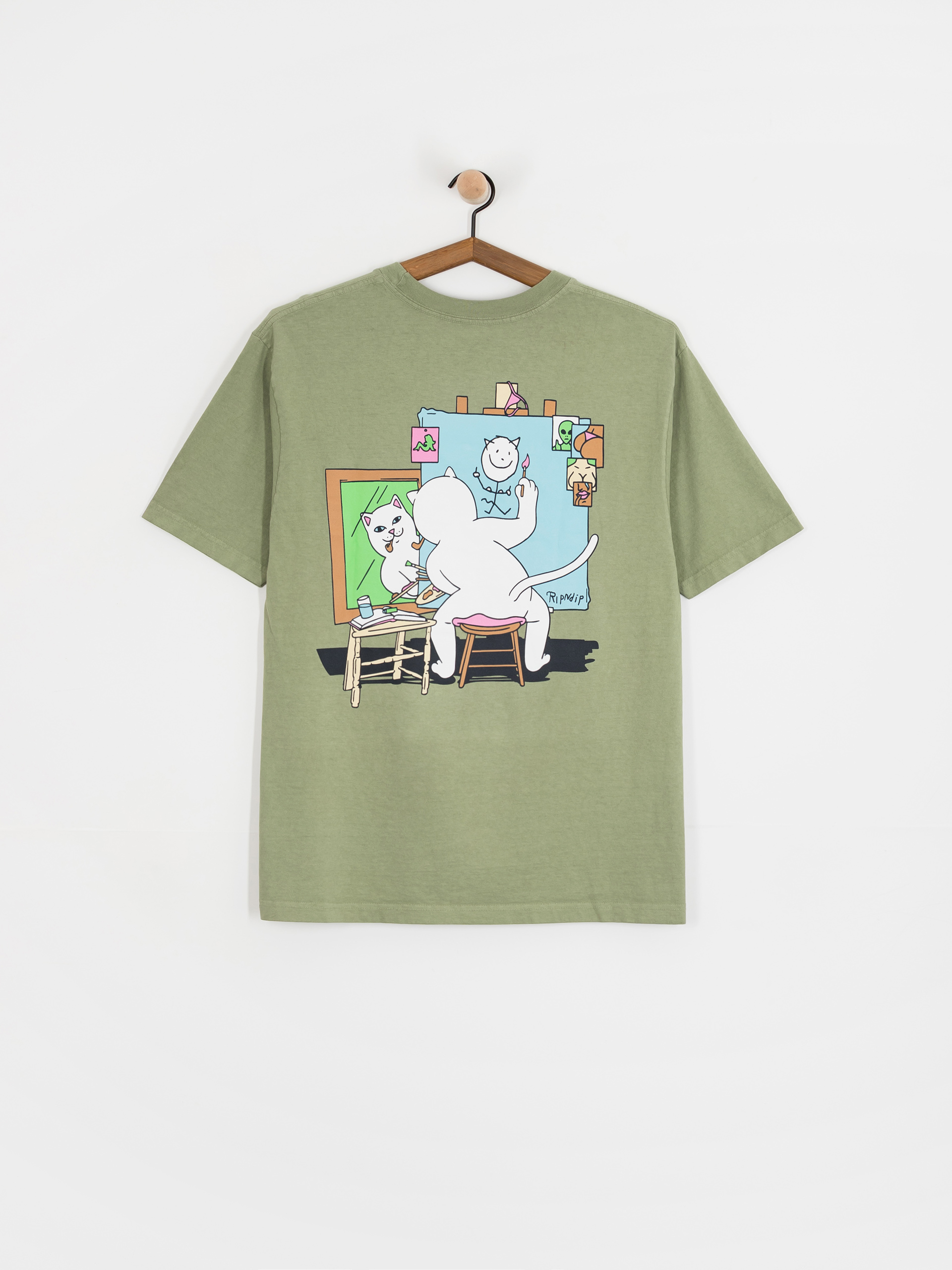 RipNDip Nerman Rockwell T-Shirt - green (dusty olive)